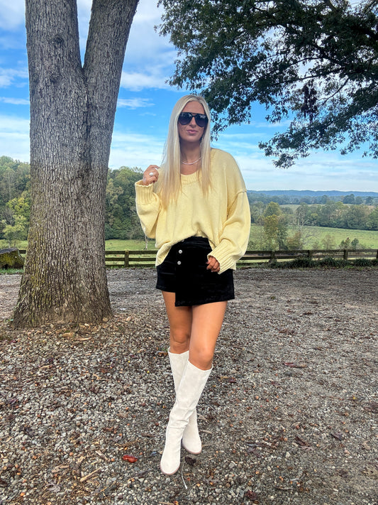 Ryder Corduroy Skort - Black