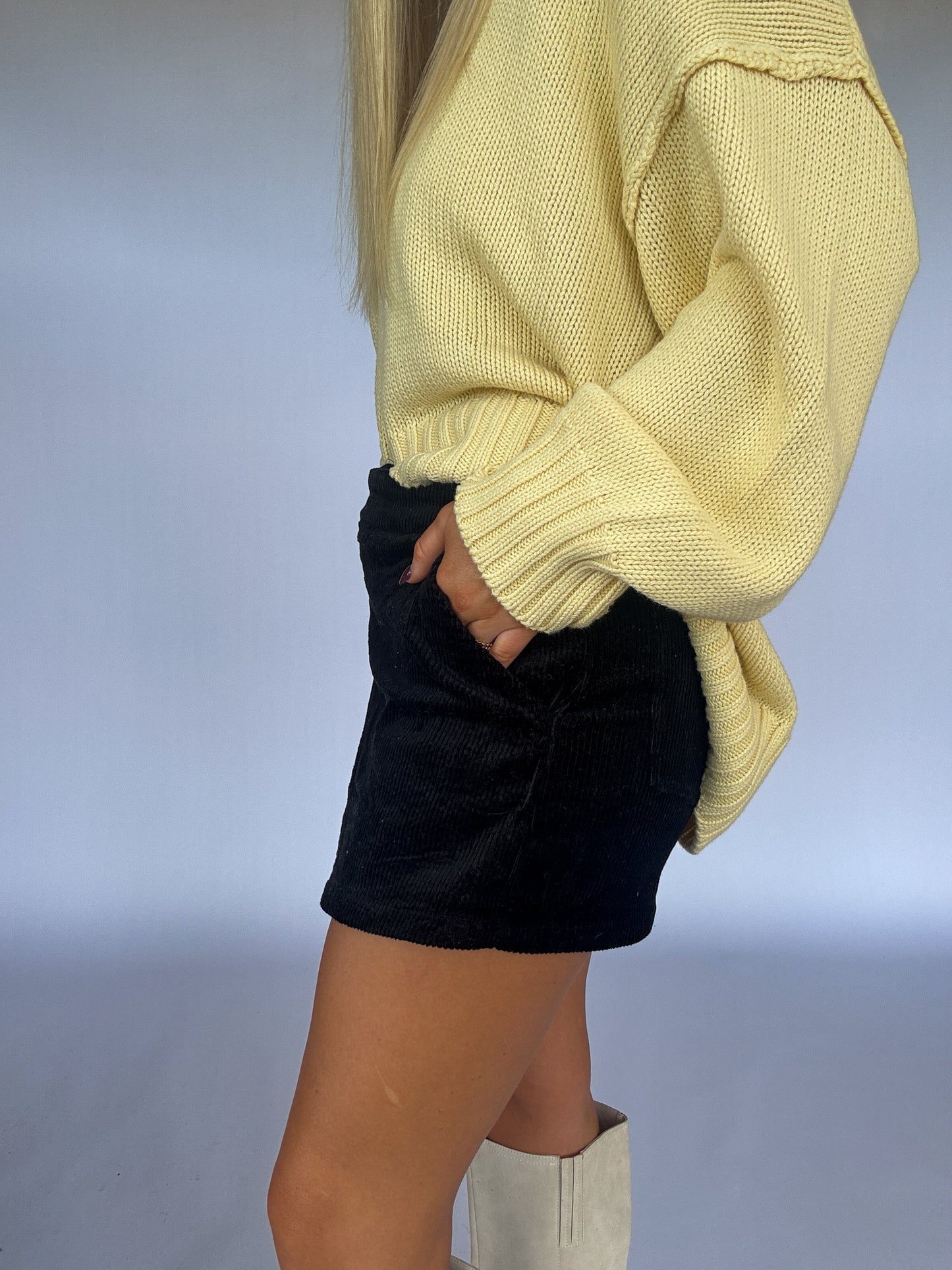 Ryder Corduroy Skort - Black