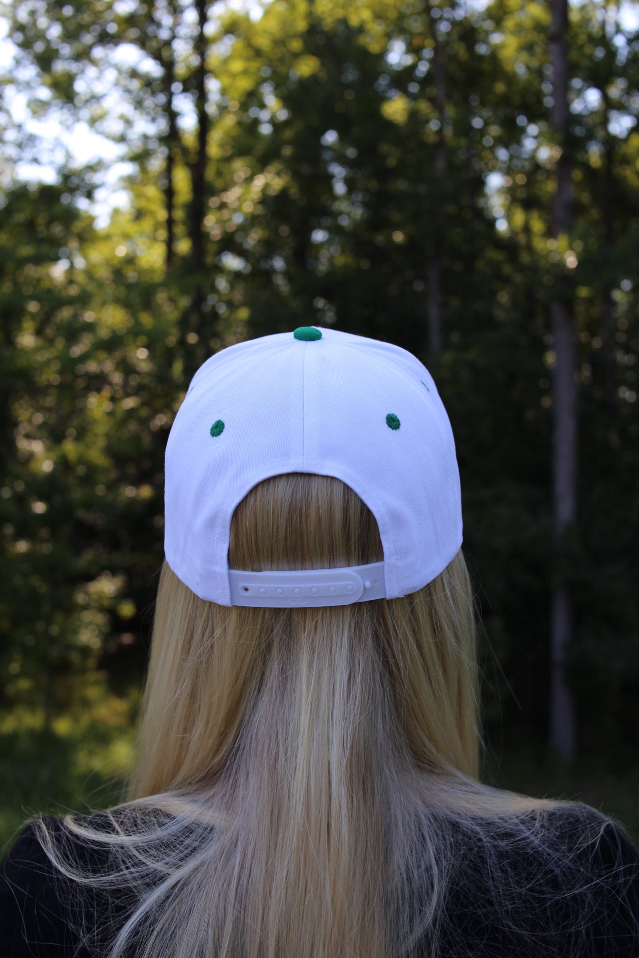 "He's Golfing" Embroidered Two Tone Hat - Green