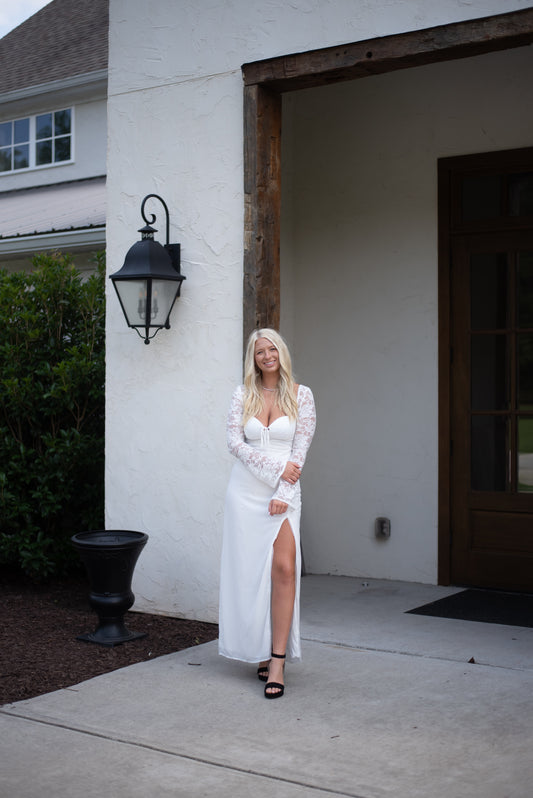 Lola Lace Maxi Dress - Ivory