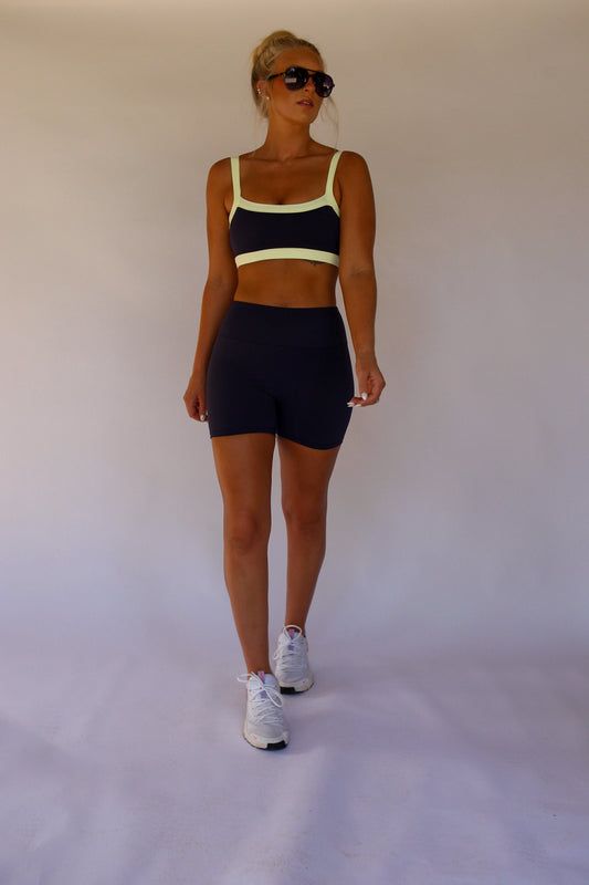 Solid Core Biker Shorts - Navy