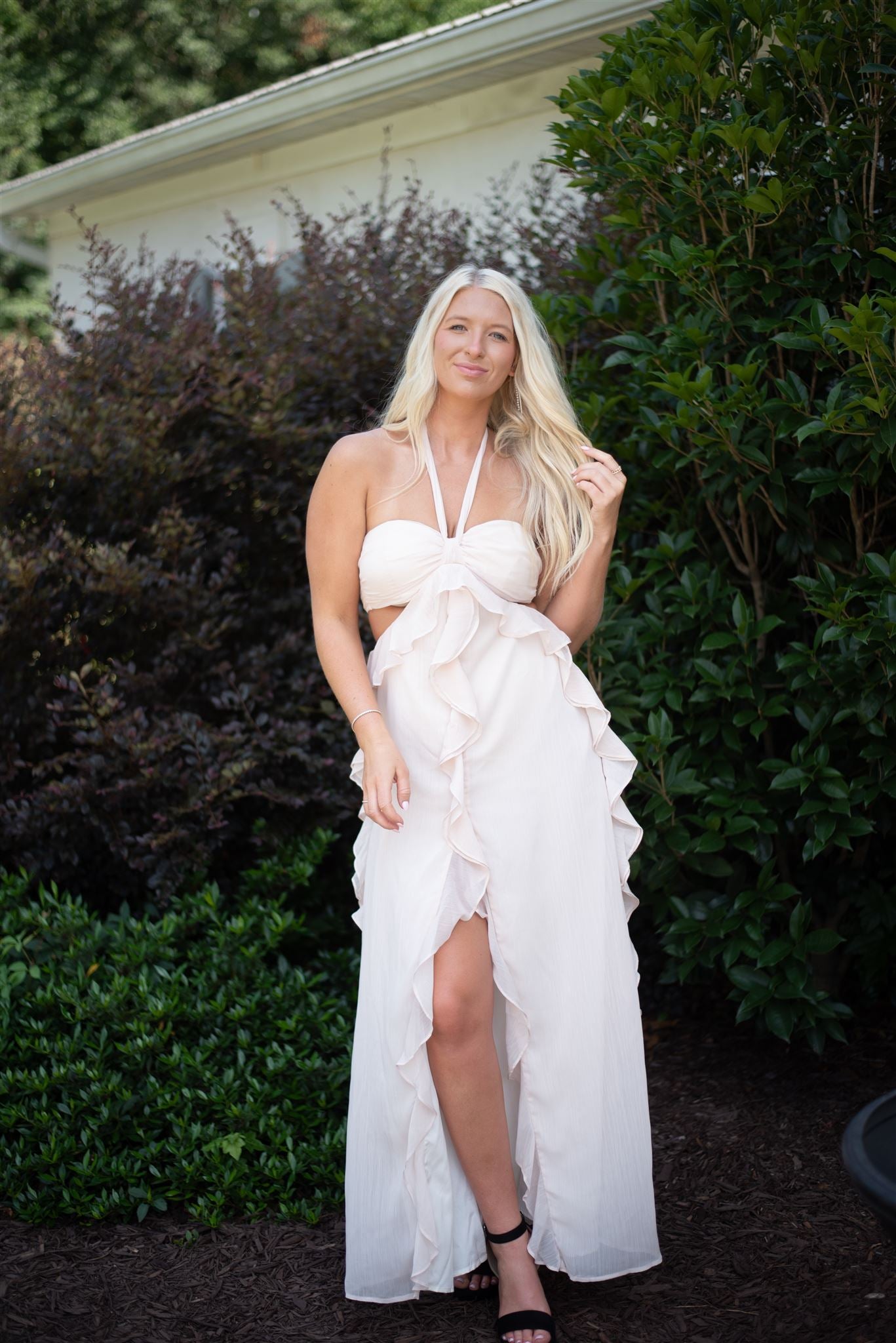 Sarah Halter Neck Maxi Dress