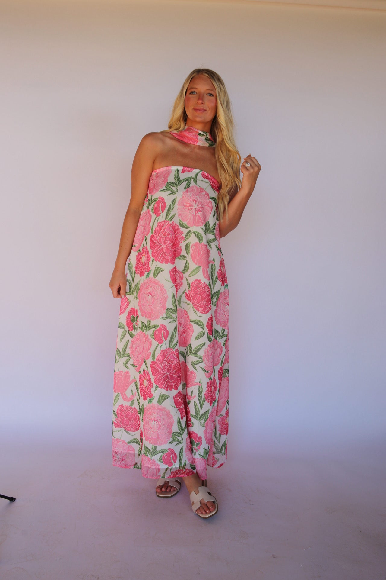 The Scarlet Scarf Maxi Dress