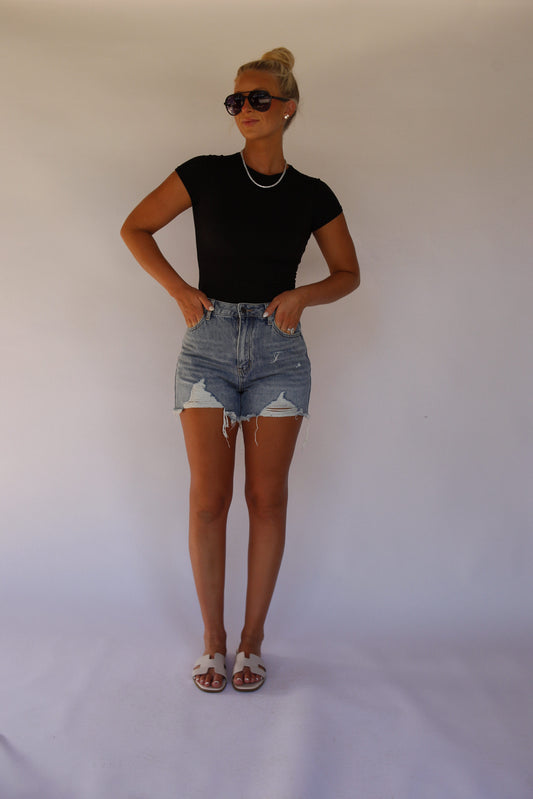 Dime High Rise Denim Short