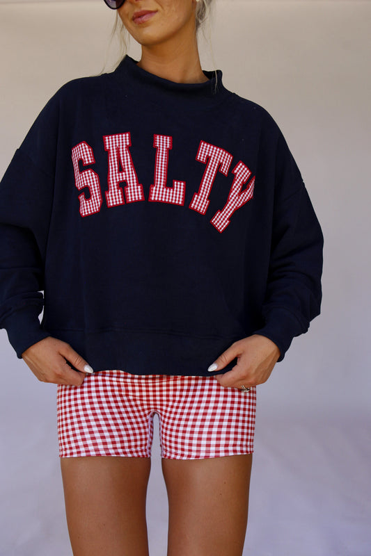 SALTY Mock Neck Oversized Sweatshirt