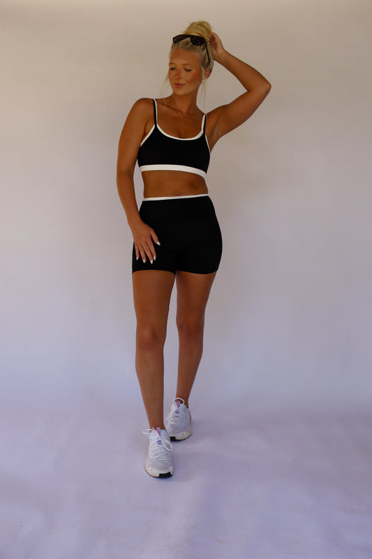 Double Layered Sports Bra - Black