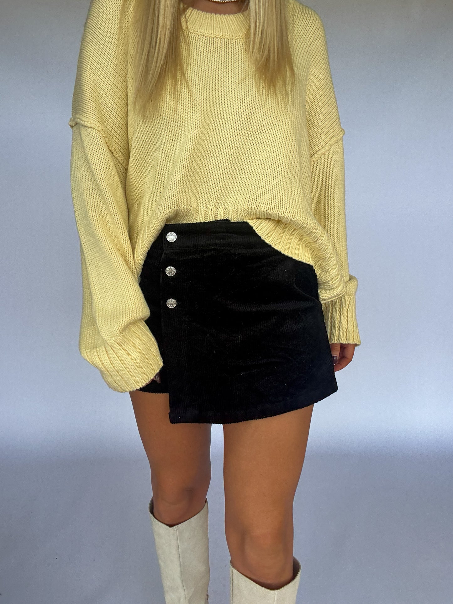 Ryder Corduroy Skort - Black