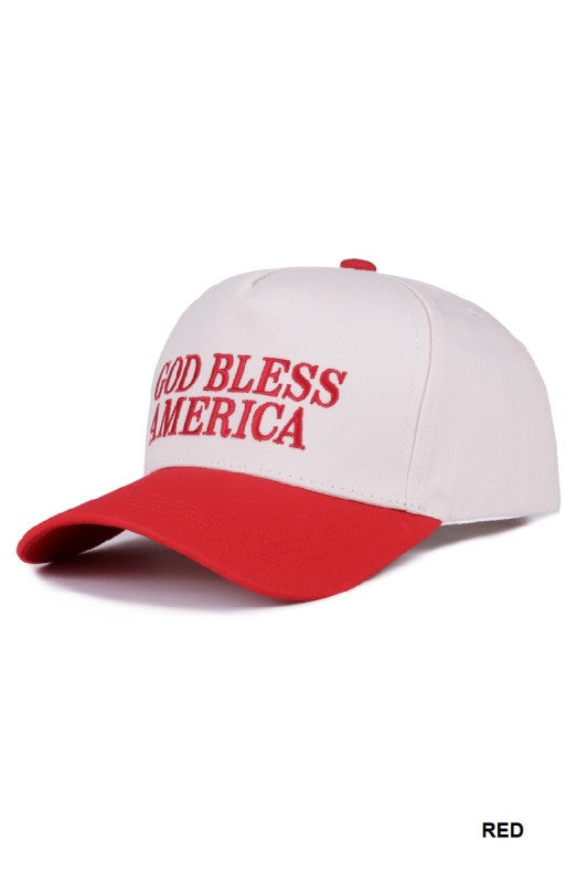 God Bless America Hat - Red