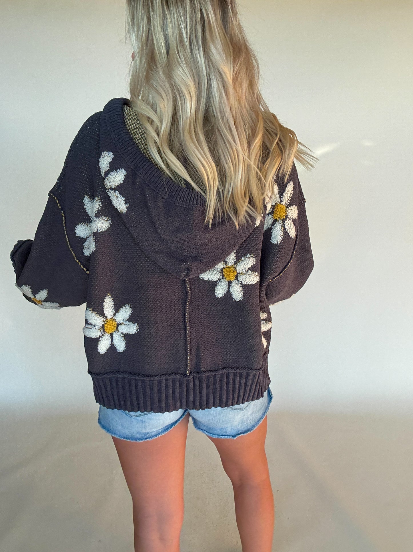 Golden Days Sweater Hoodie - Charcoal