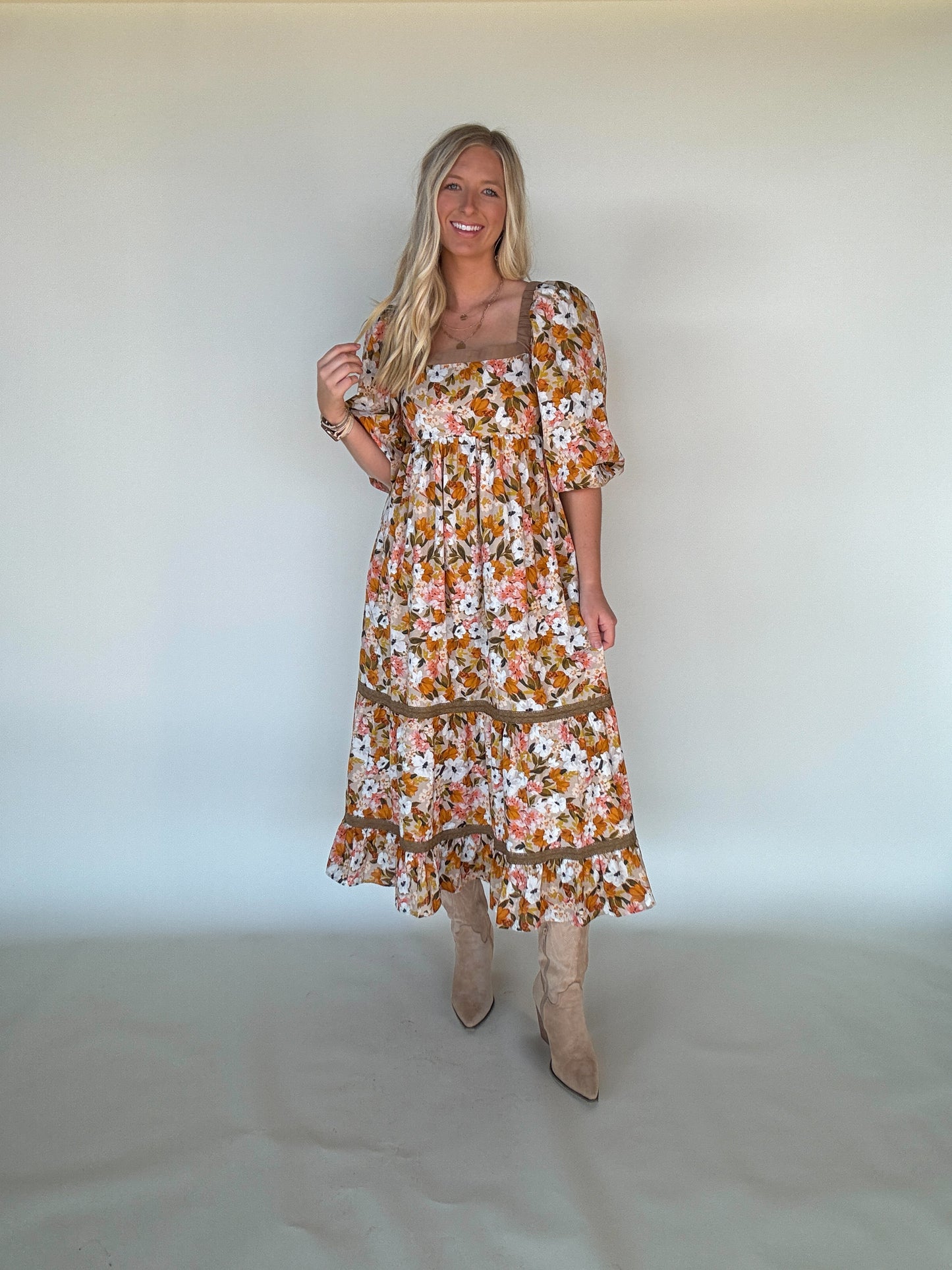 Tucker Floral Midi Dress