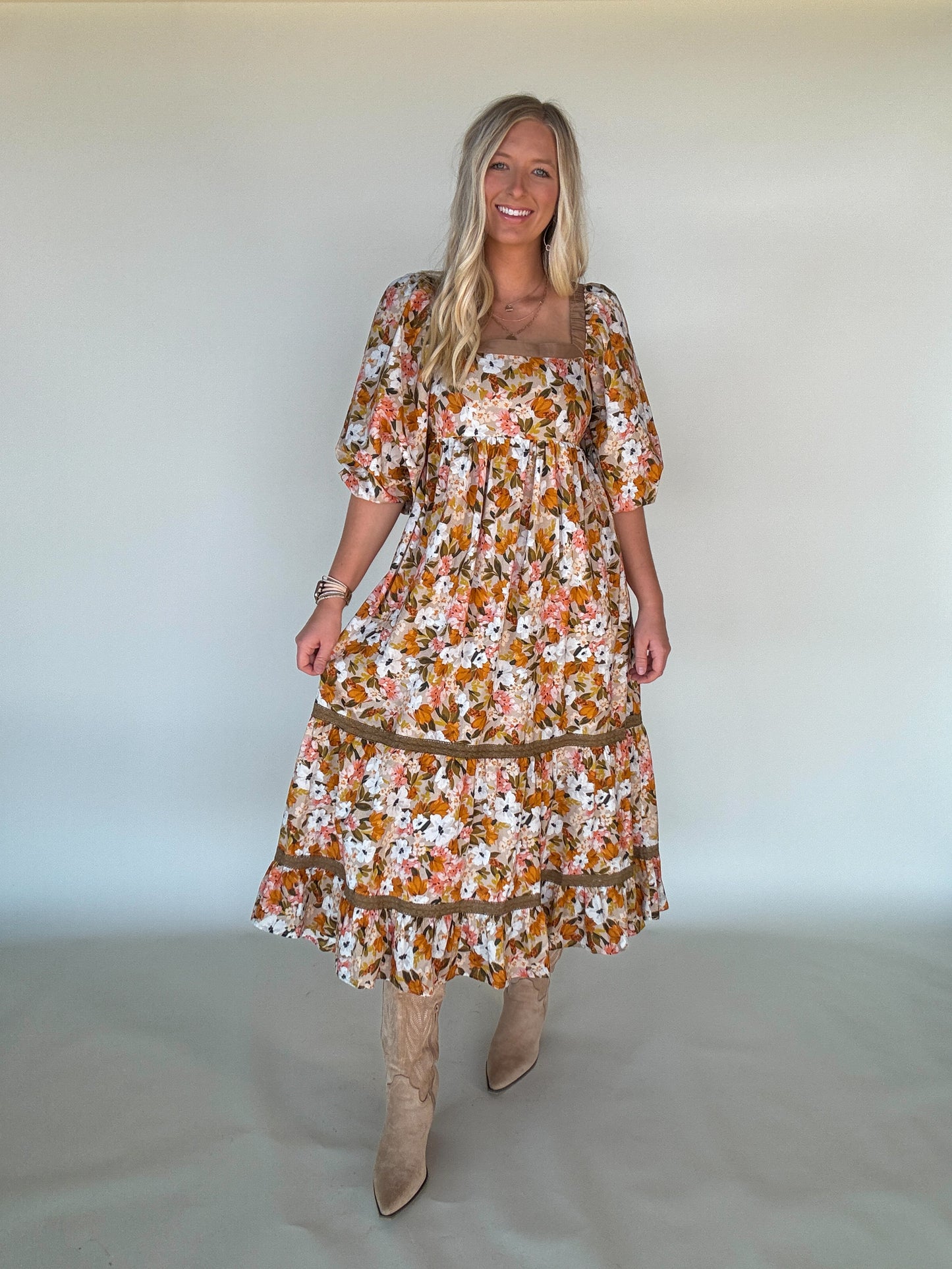 Tucker Floral Midi Dress