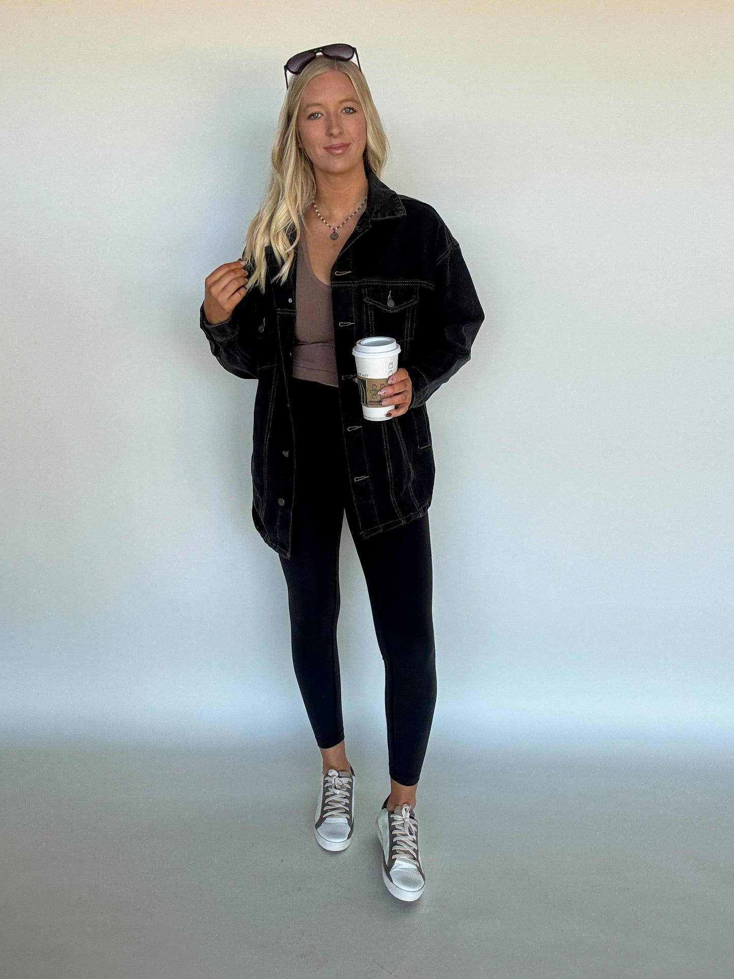 Reno Black Denim Jacket