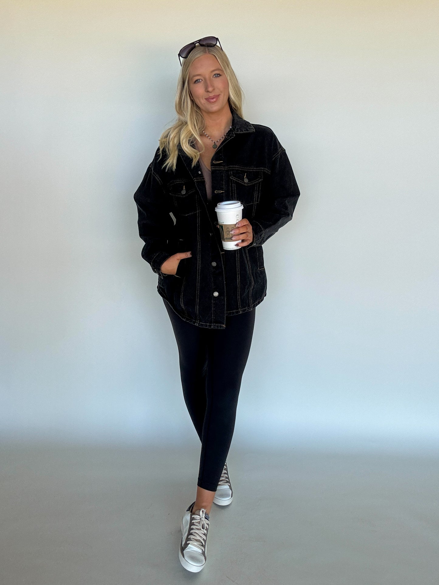 Reno Black Denim Jacket