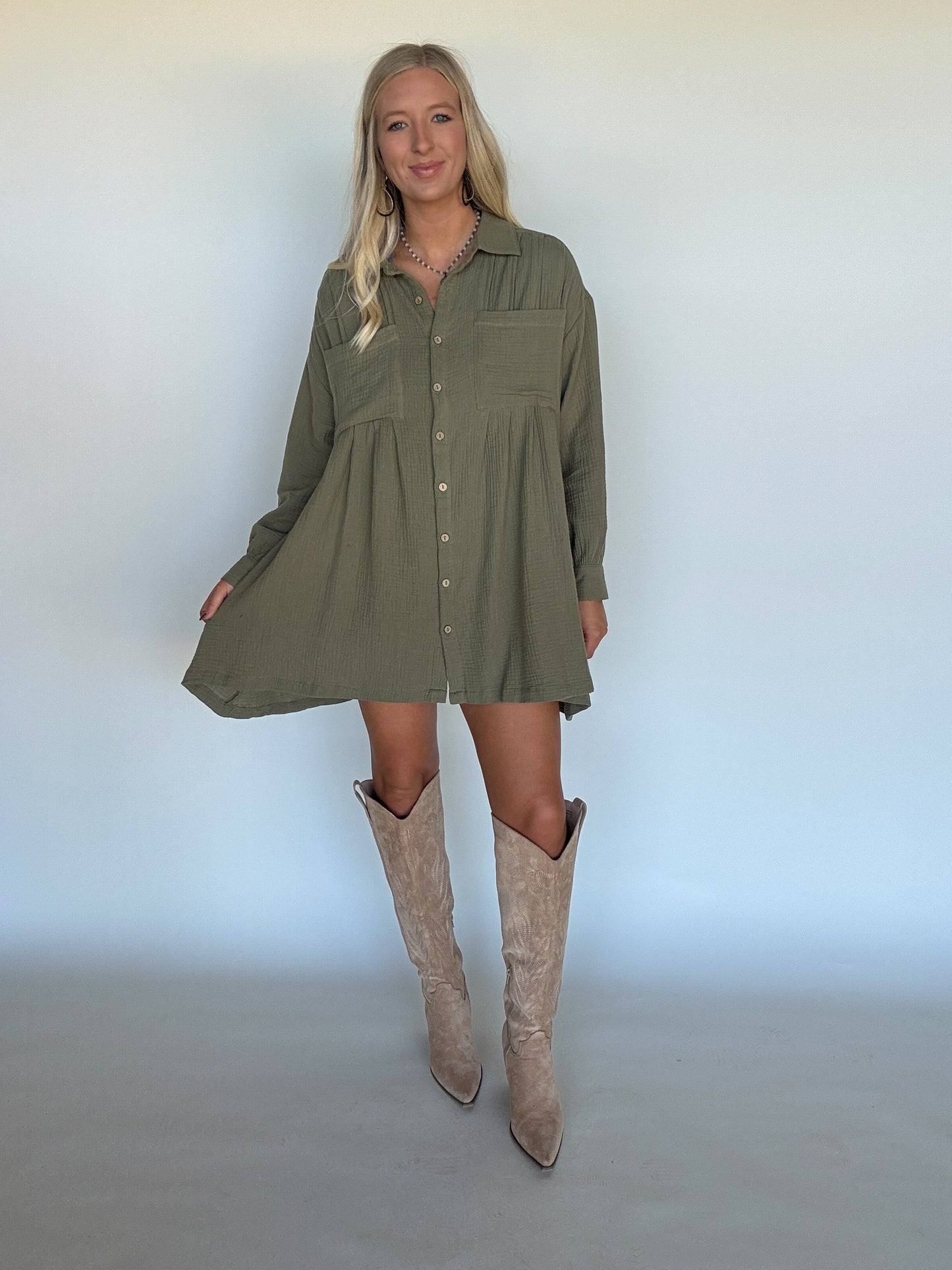 Harmony Dress - Olive