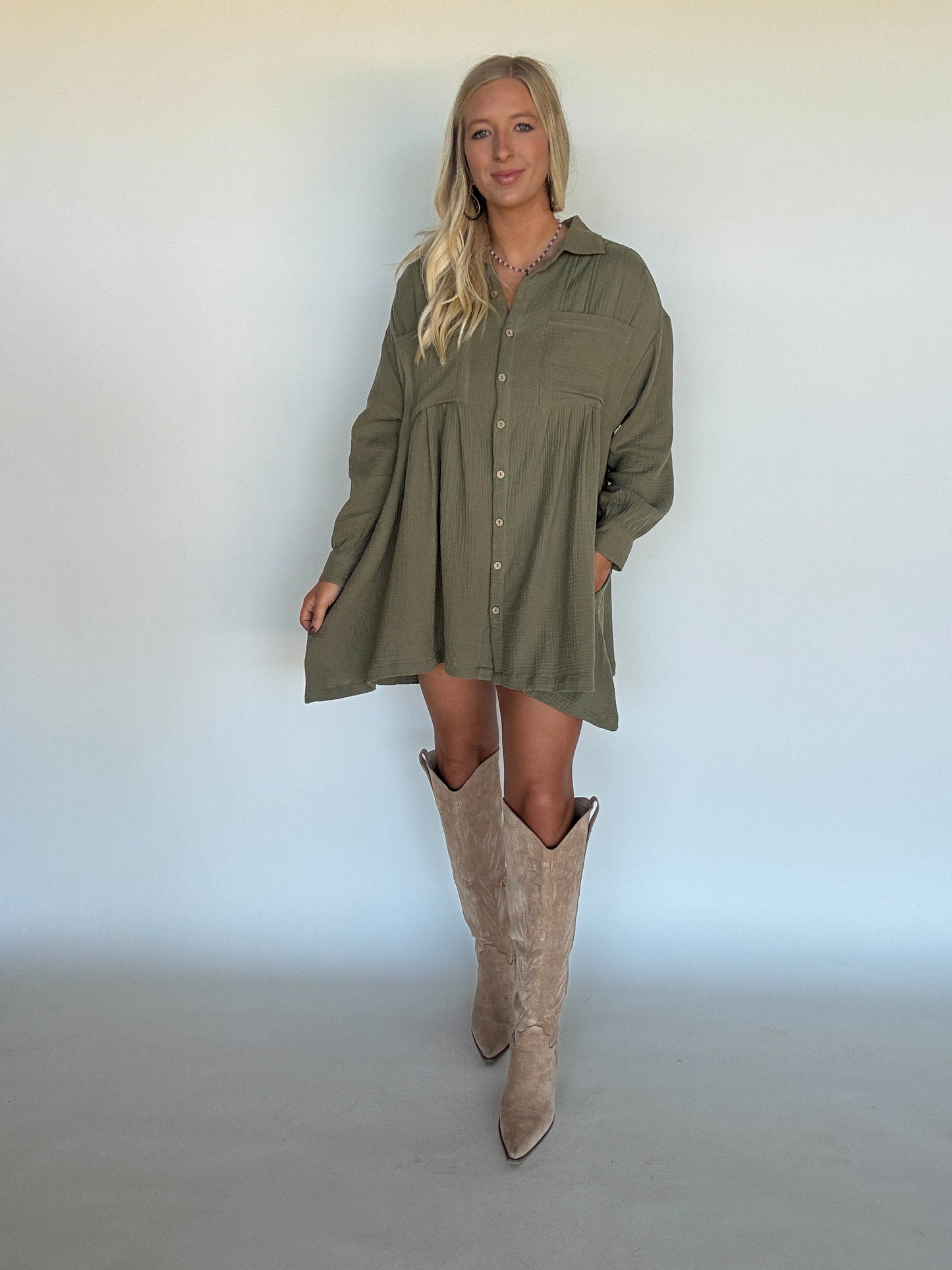Harmony Dress - Olive