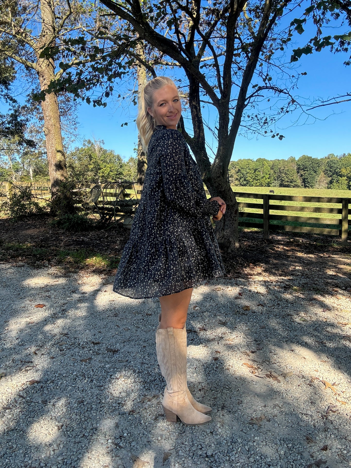 Payton Western Knee High Boots