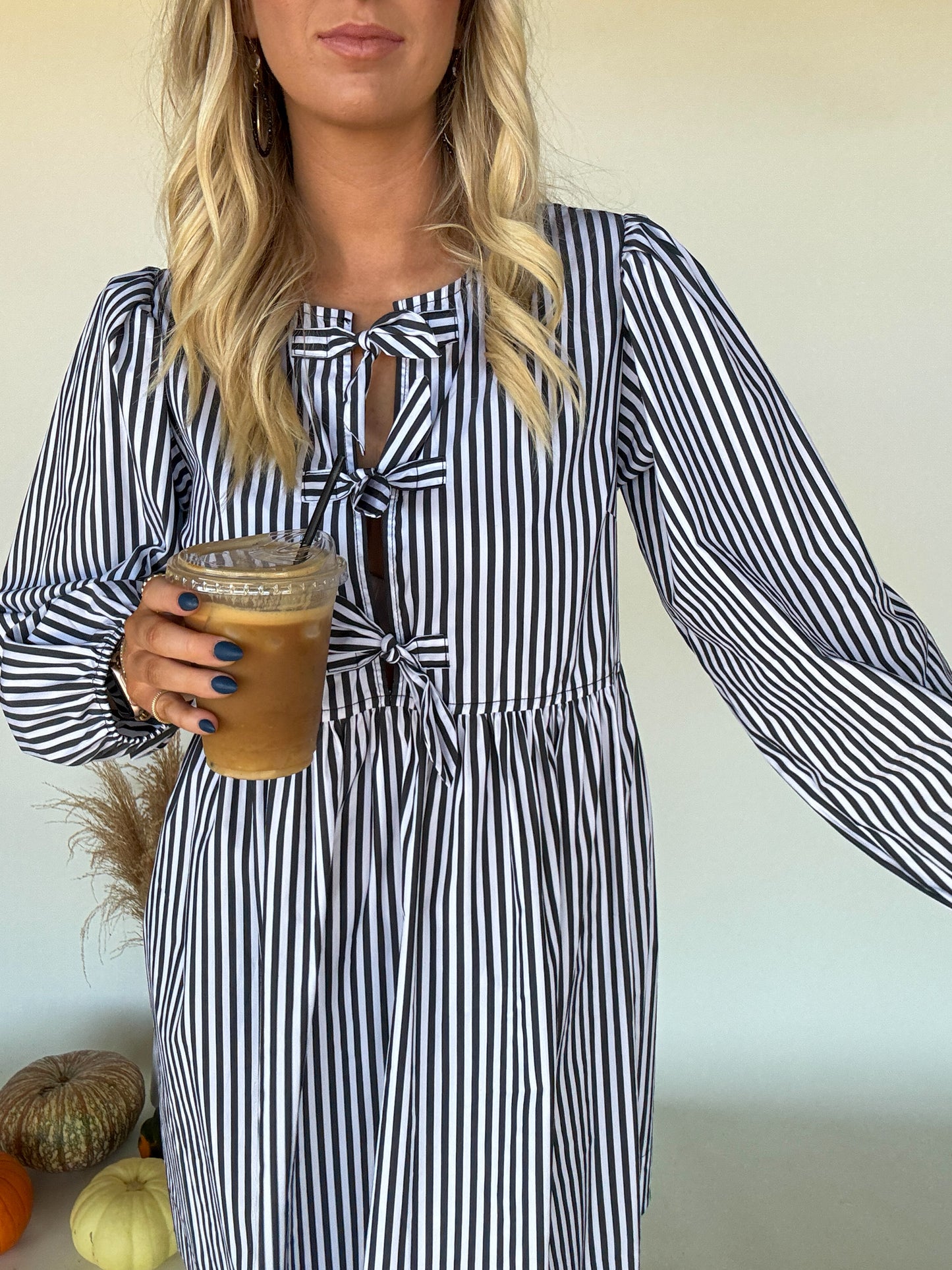 Polly Front Tie Mini Dress
