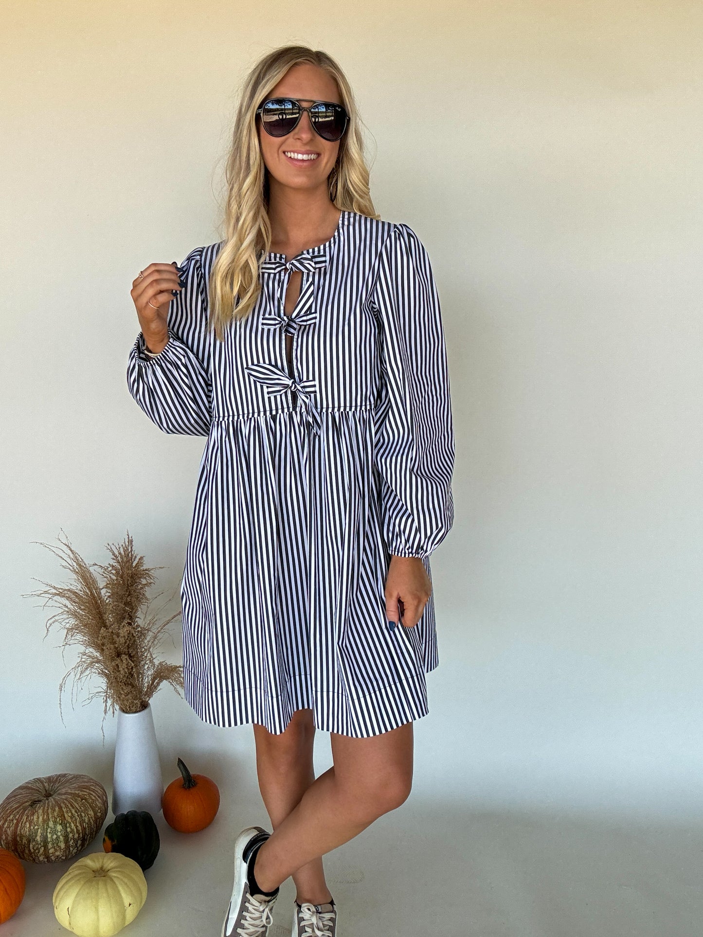Polly Front Tie Mini Dress