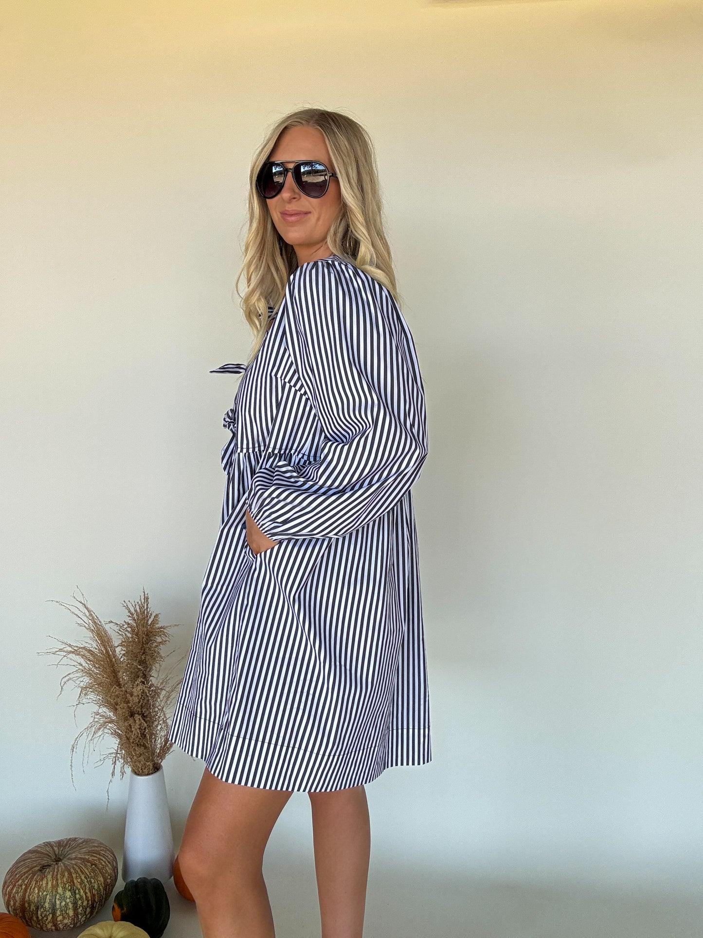 Polly Front Tie Mini Dress