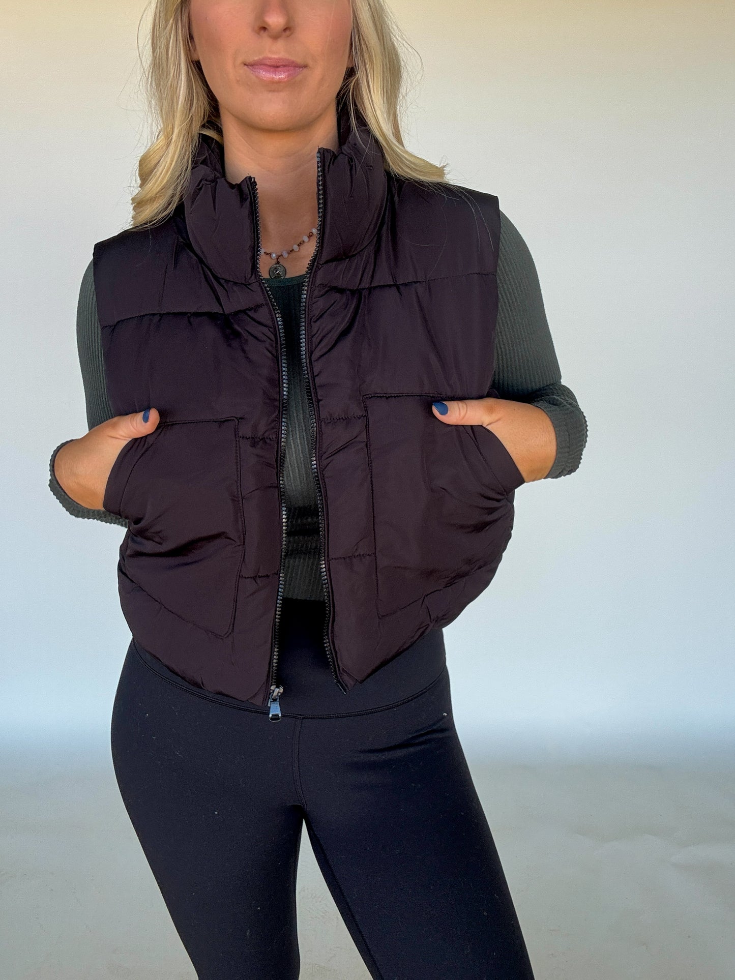 Mary Puffer Vest - Black