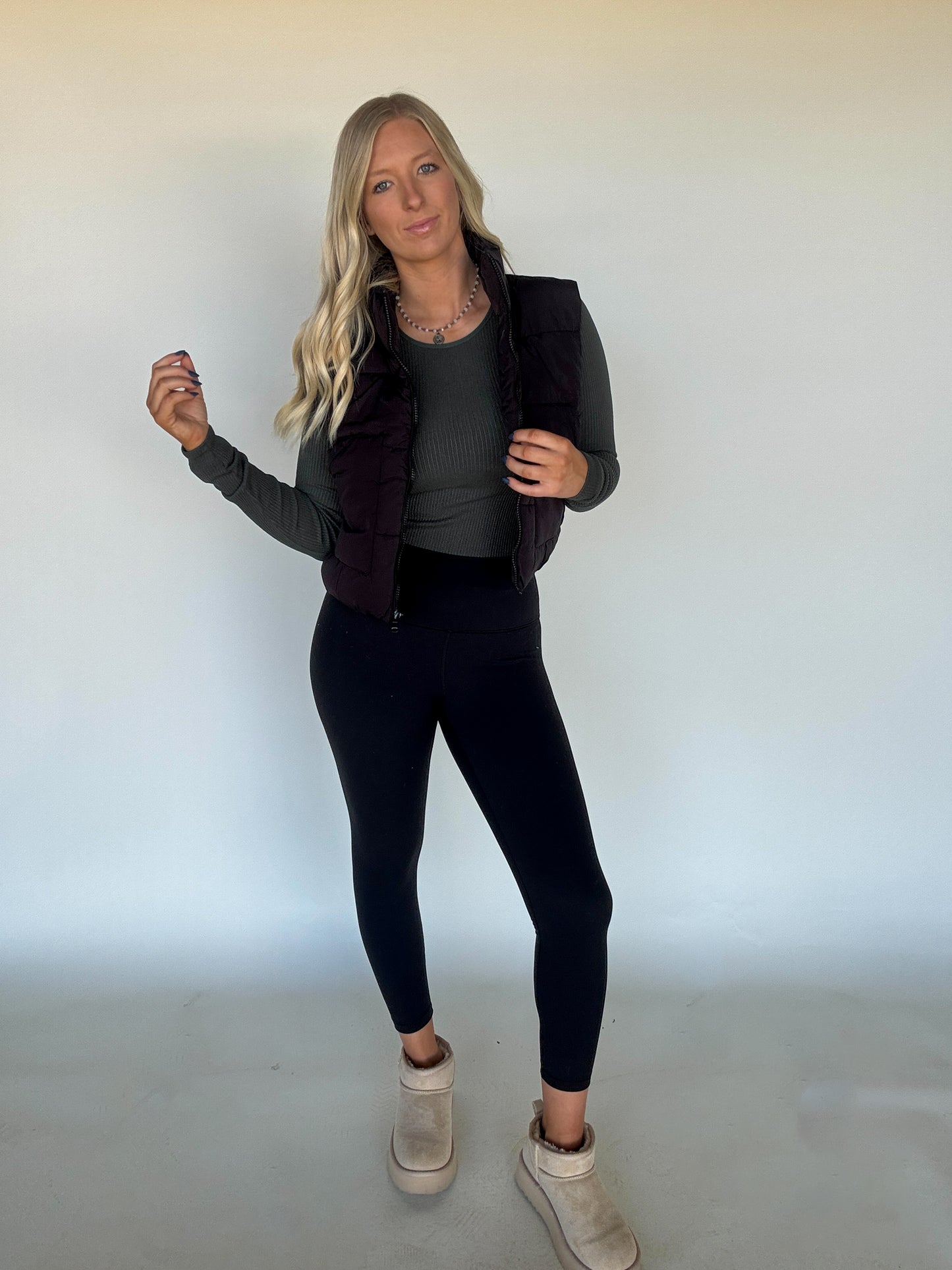 Mary Puffer Vest - Black