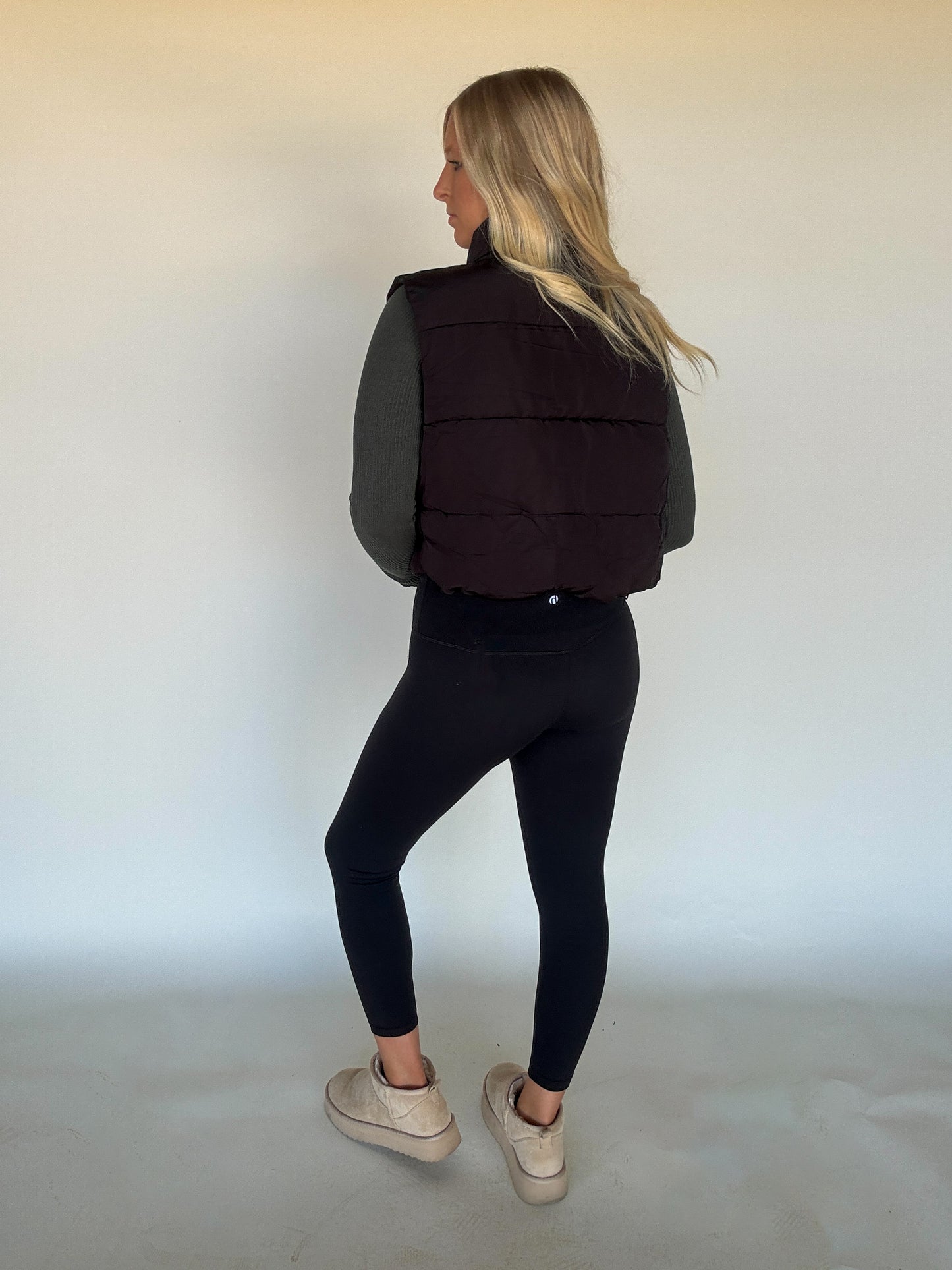 Mary Puffer Vest - Black