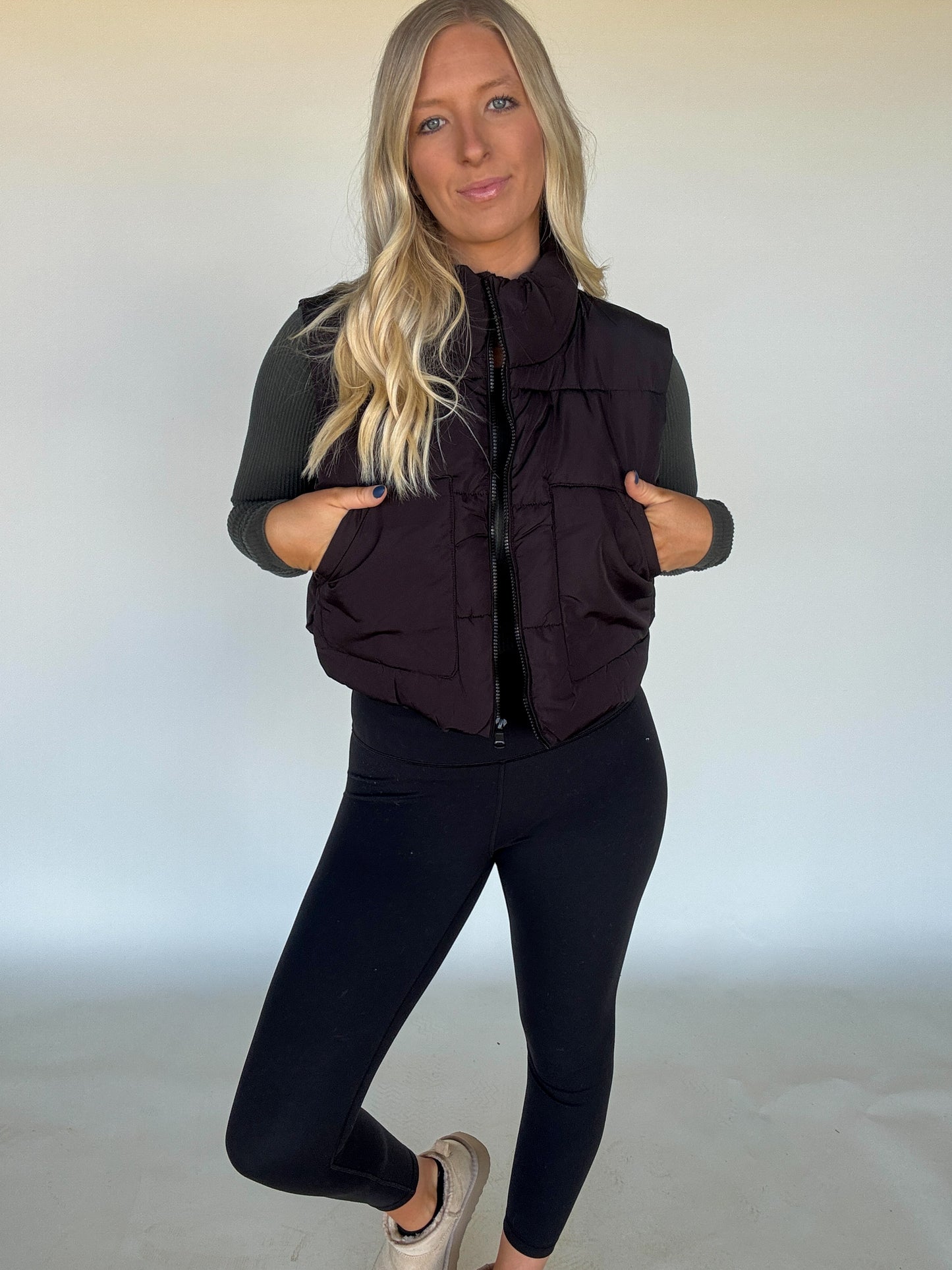 Mary Puffer Vest - Black