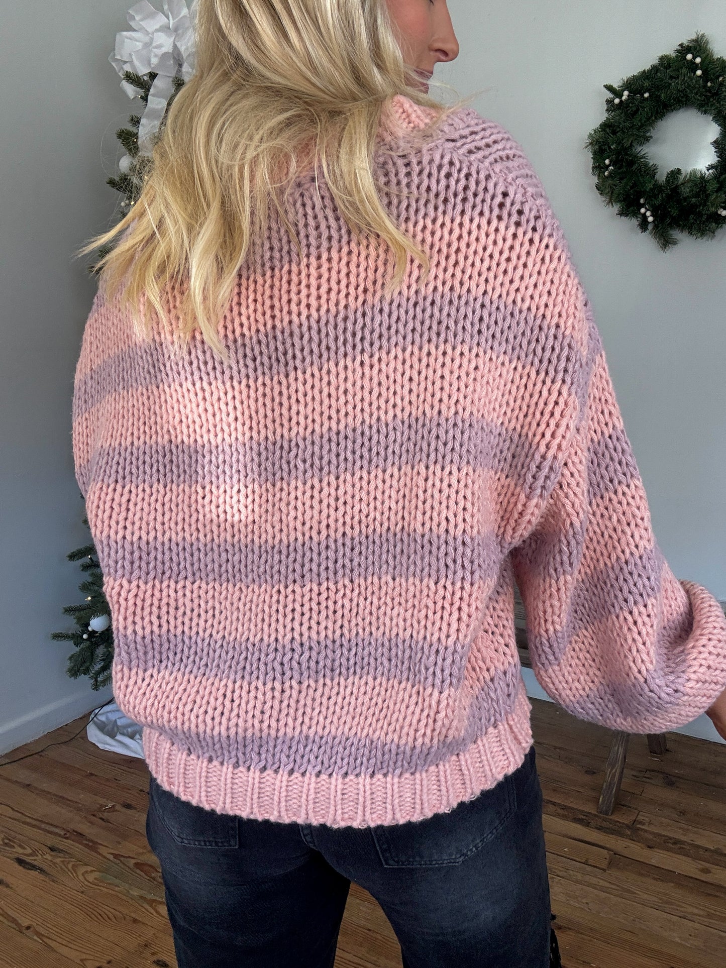 Pink Sweet Stripes Cardigan