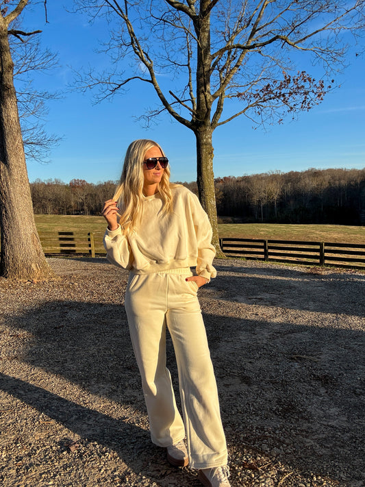 Sleep All Day Sweatpants - Cream