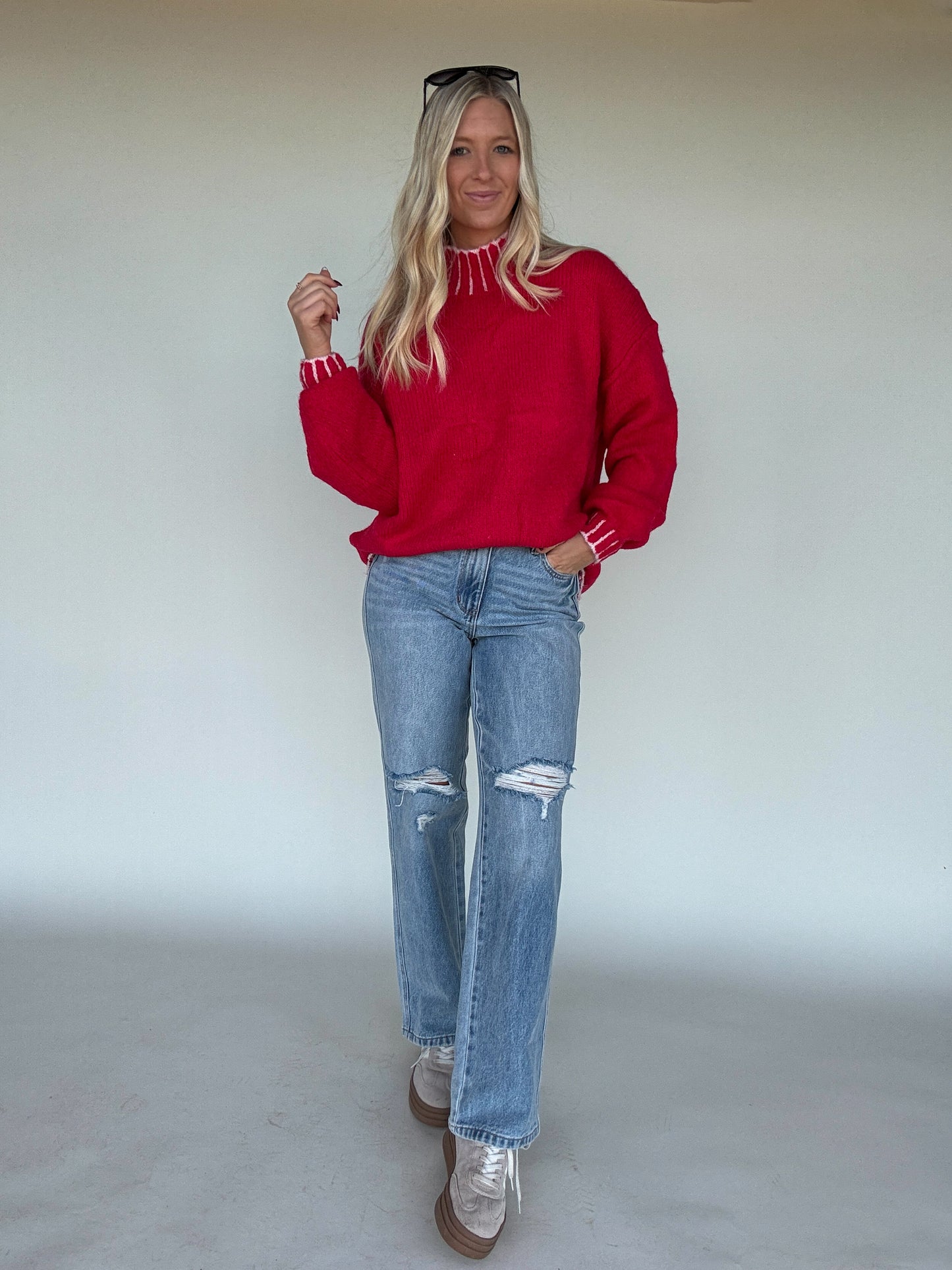 Carrie Oversized Mock Neck Sweater
