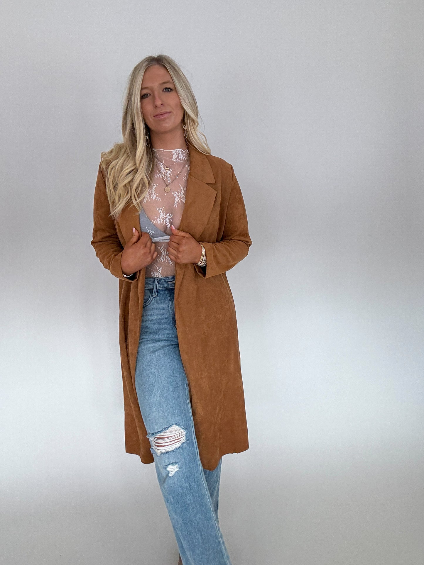 Holly Suede Trench Coat