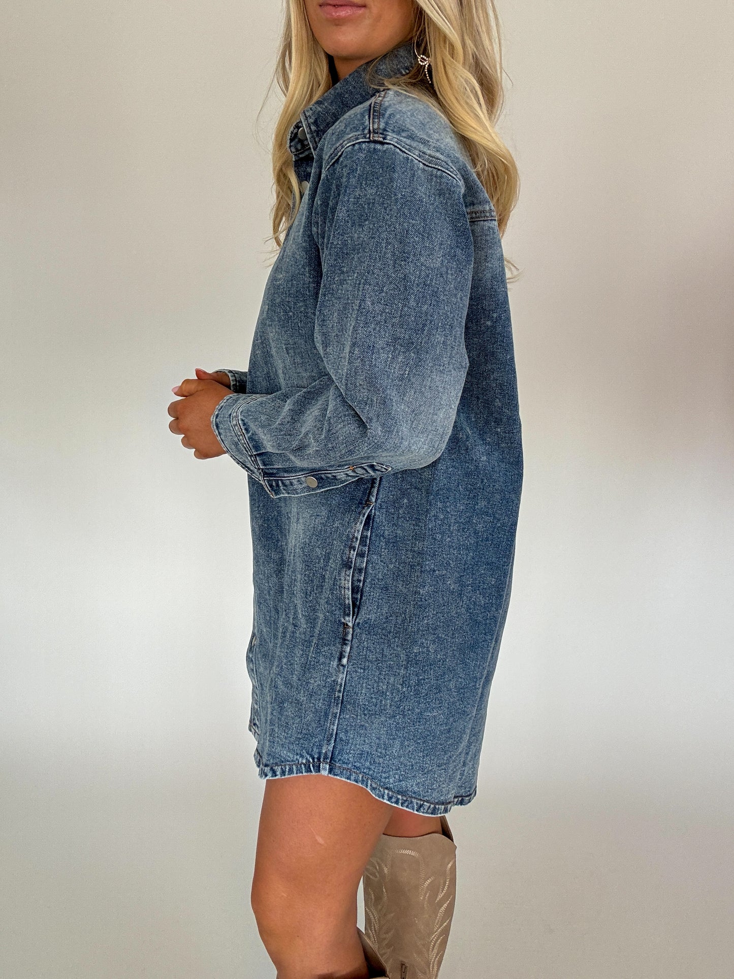 Denim Button Down Dress