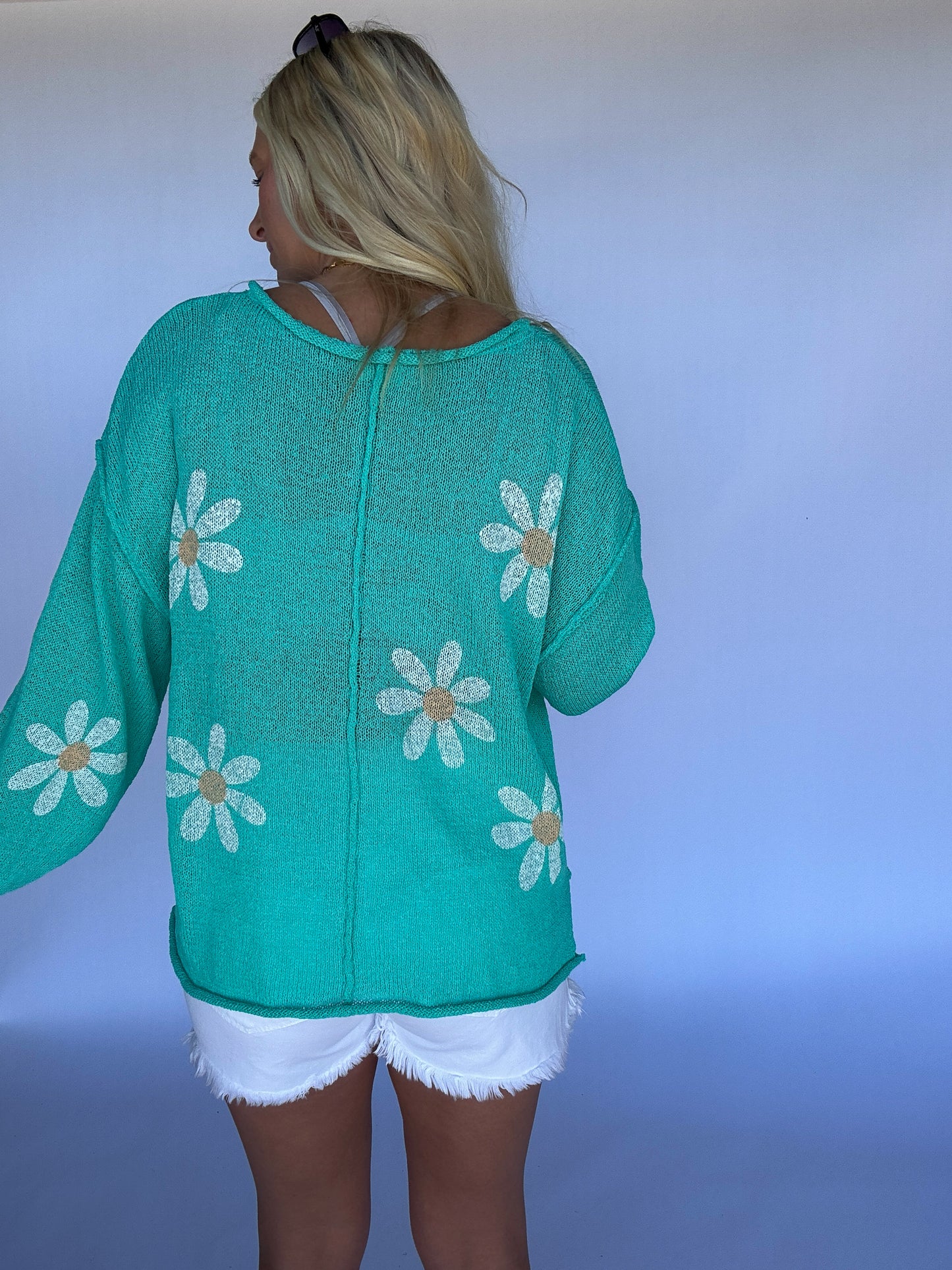 Golden Days Lightweight Sweater - Paradise Mint