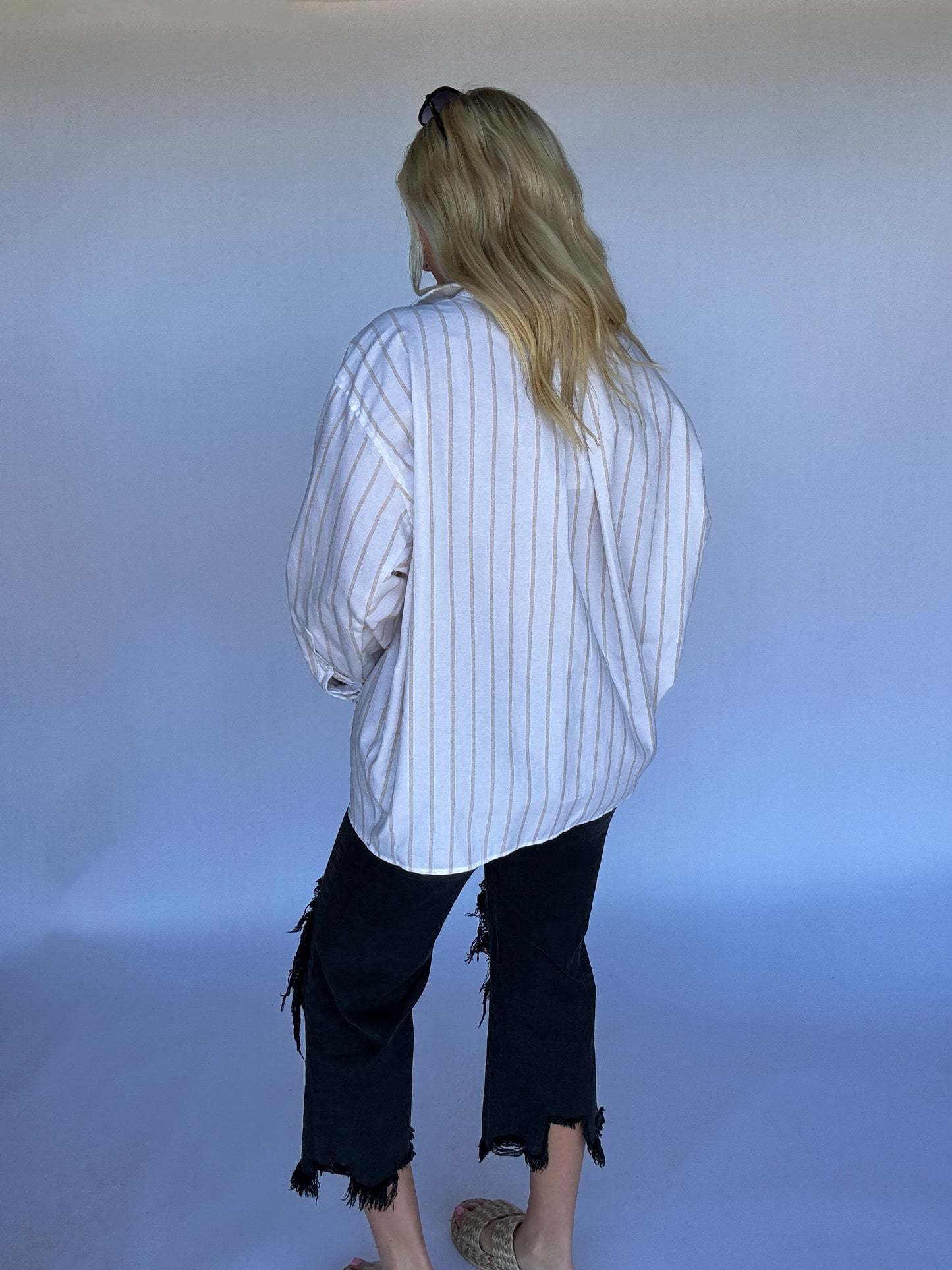 Sam Pin Stripe Oversized Shirt