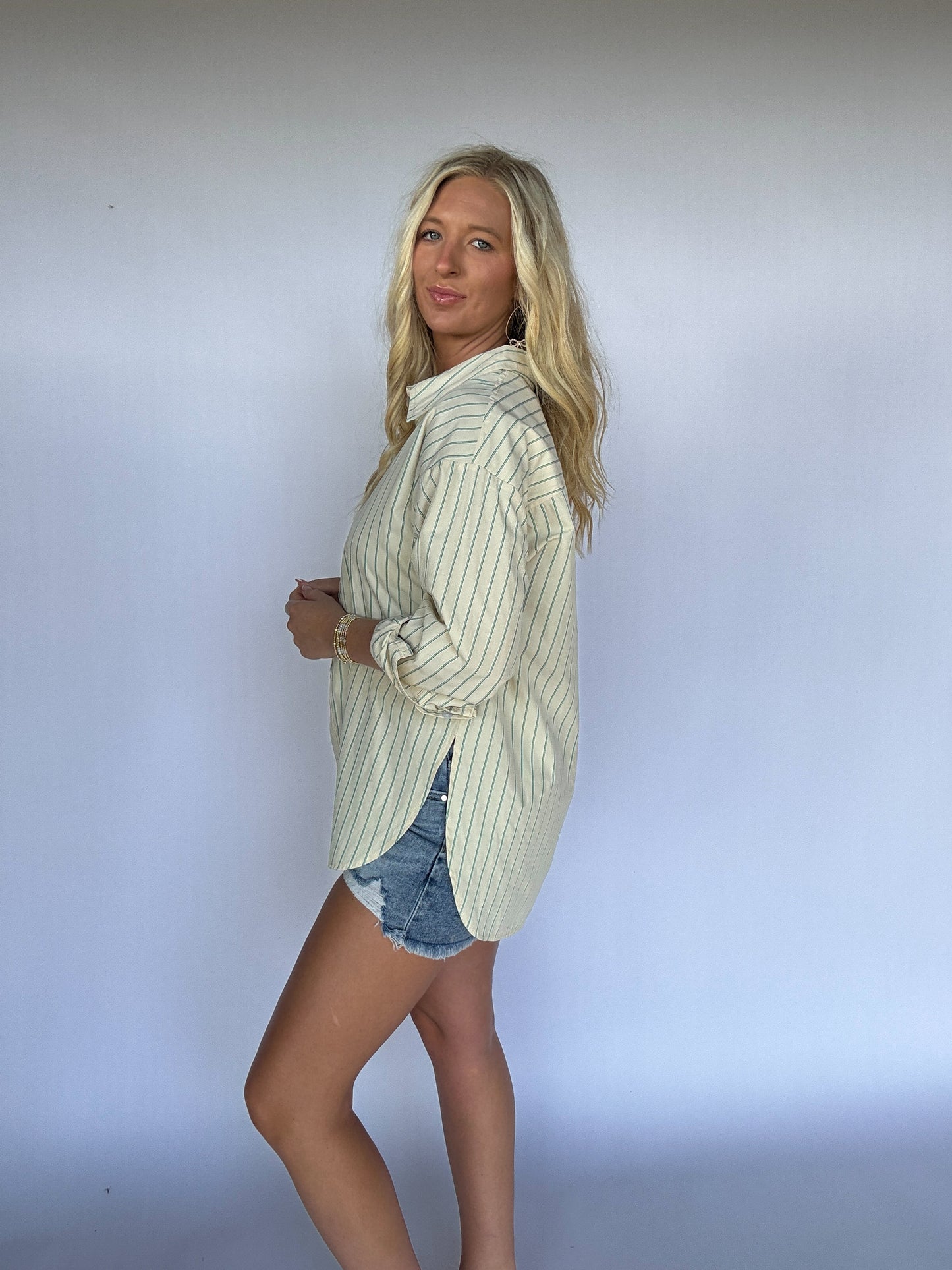 Marina Stripe Top - Green