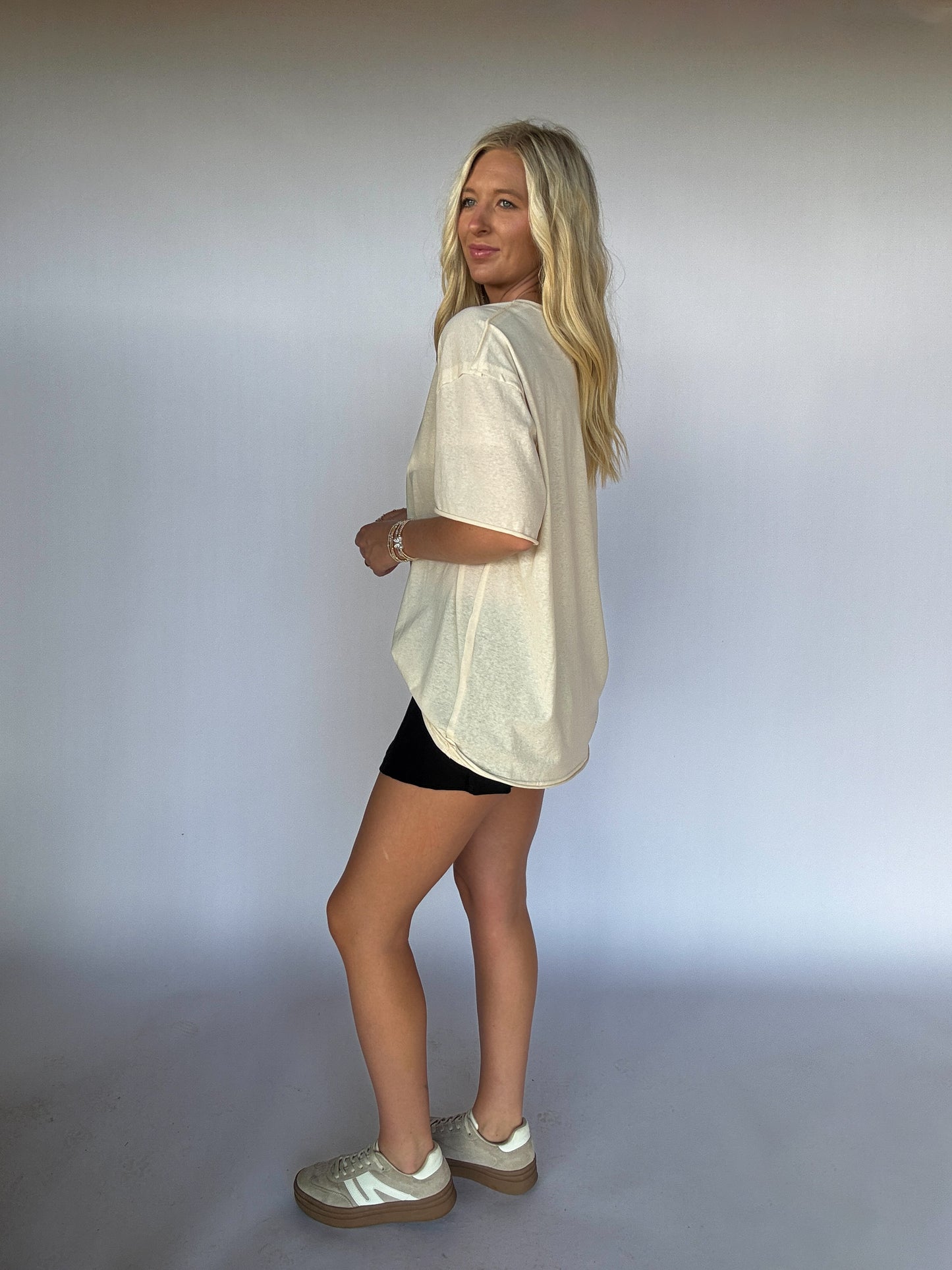 Basic Cotton Tee - Cream