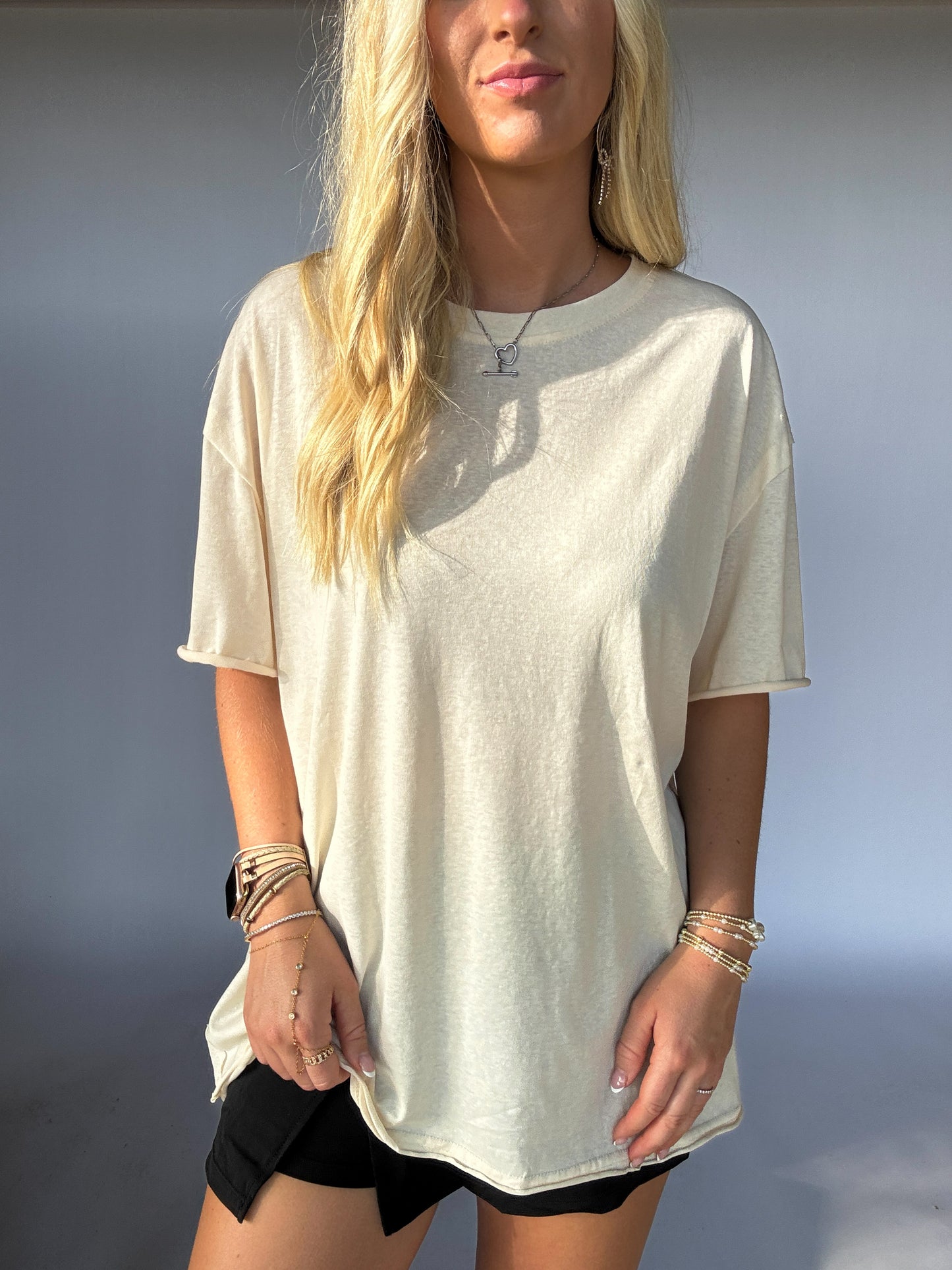 Basic Cotton Tee - Cream