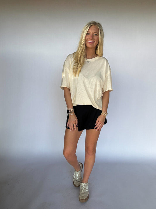 Basic Cotton Tee - Cream