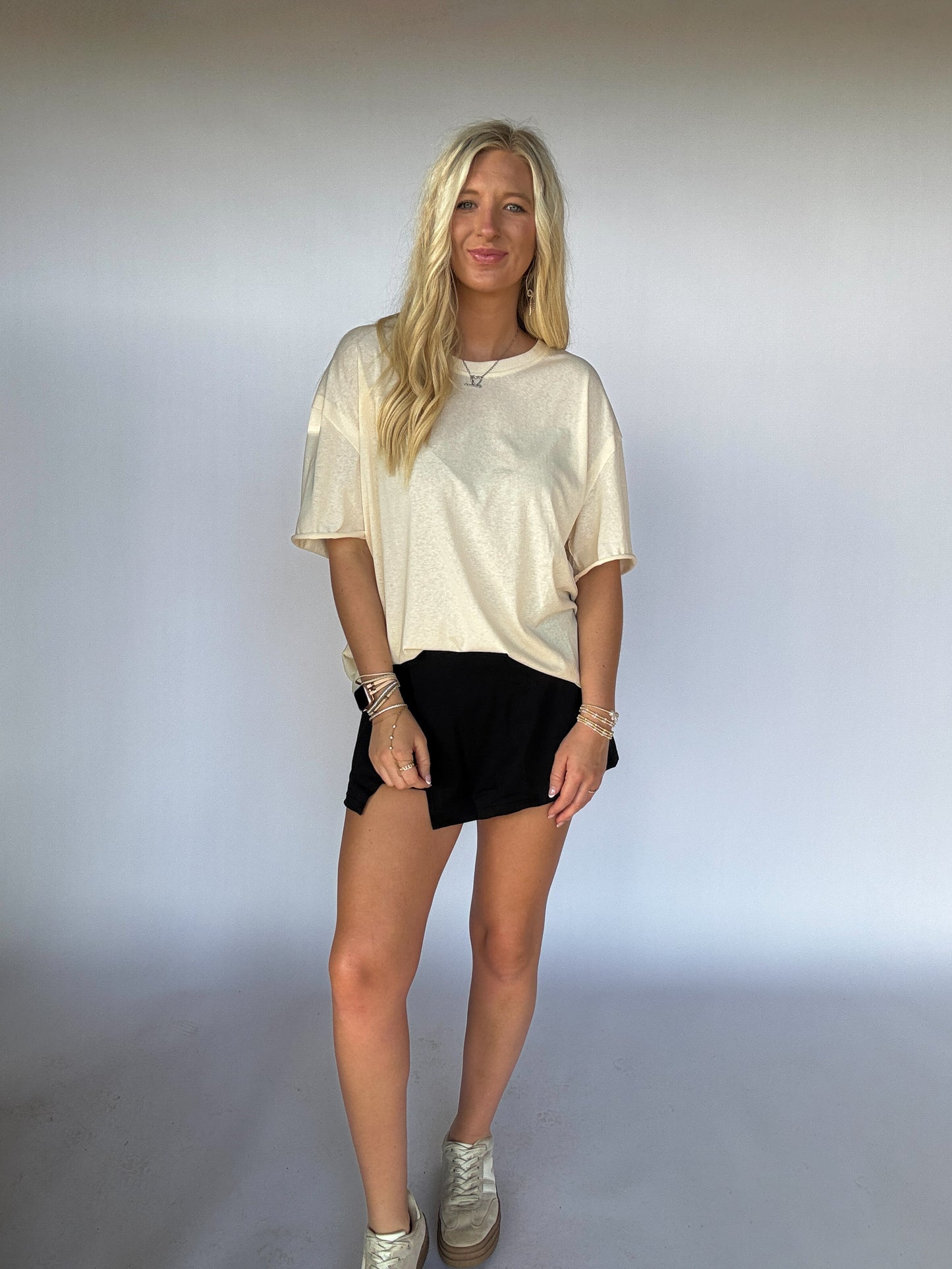 Basic Cotton Tee - Cream