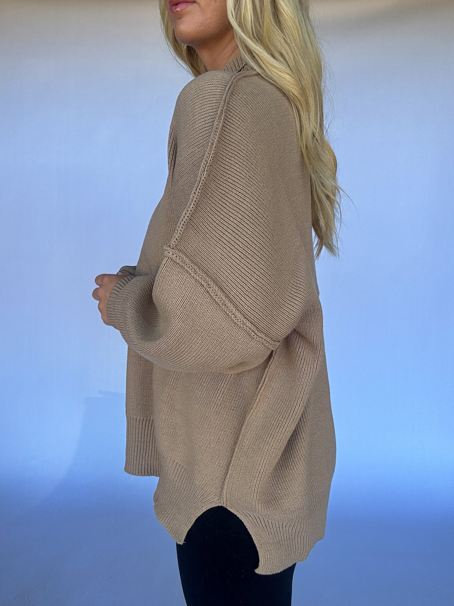 Cozy Classic Oversized Sweater - Mocha