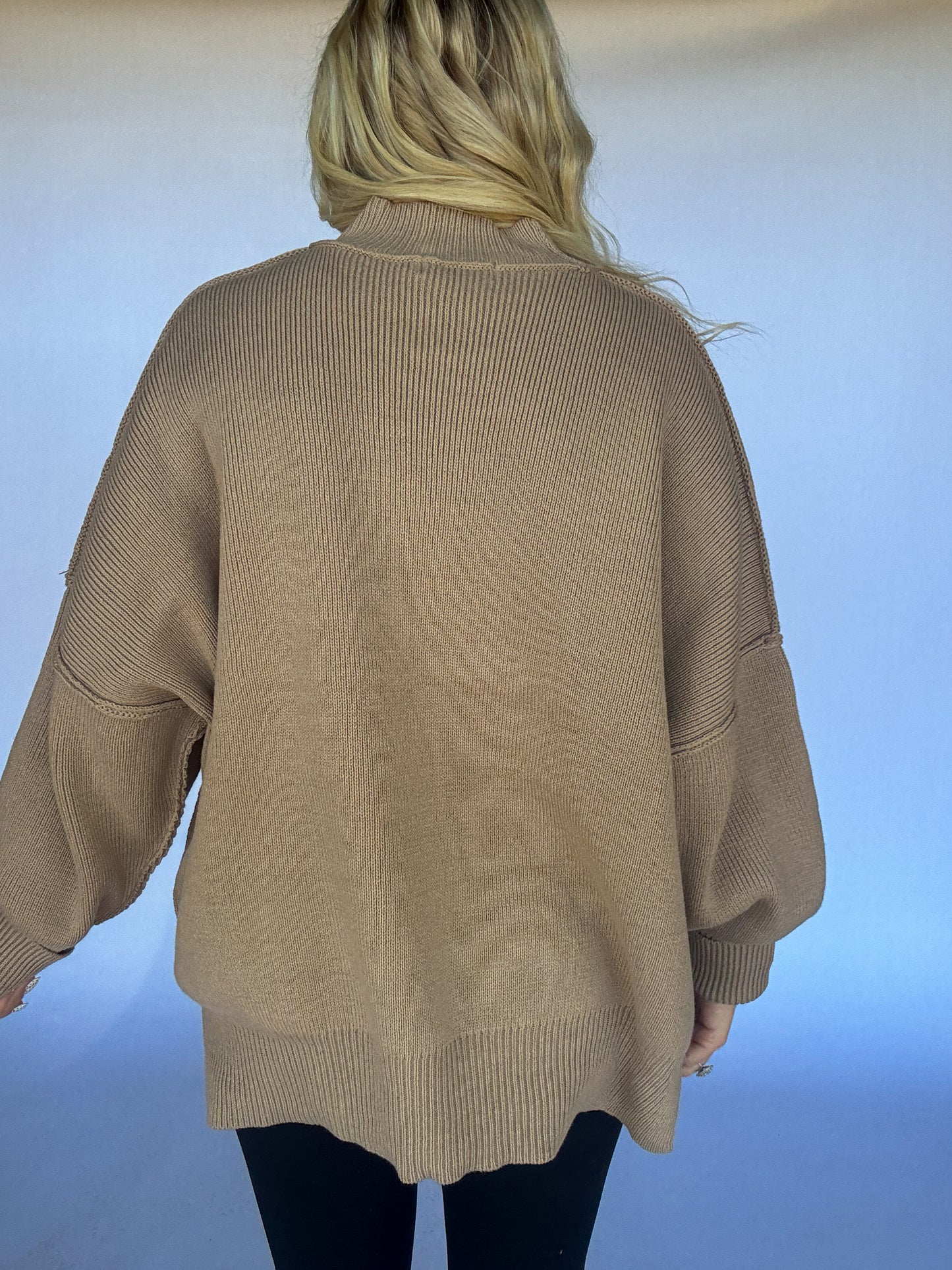 Cozy Classic Oversized Sweater - Mocha