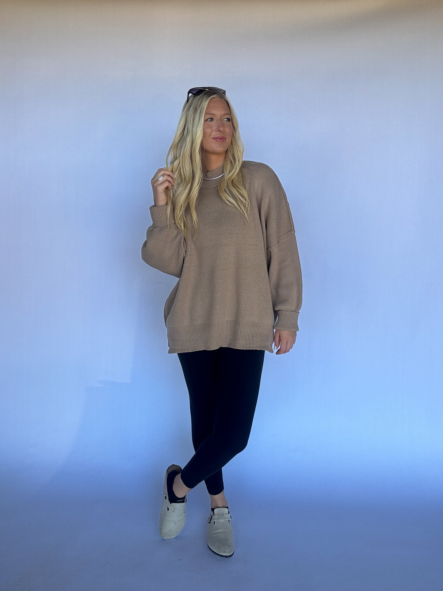 Cozy Classic Oversized Sweater - Mocha