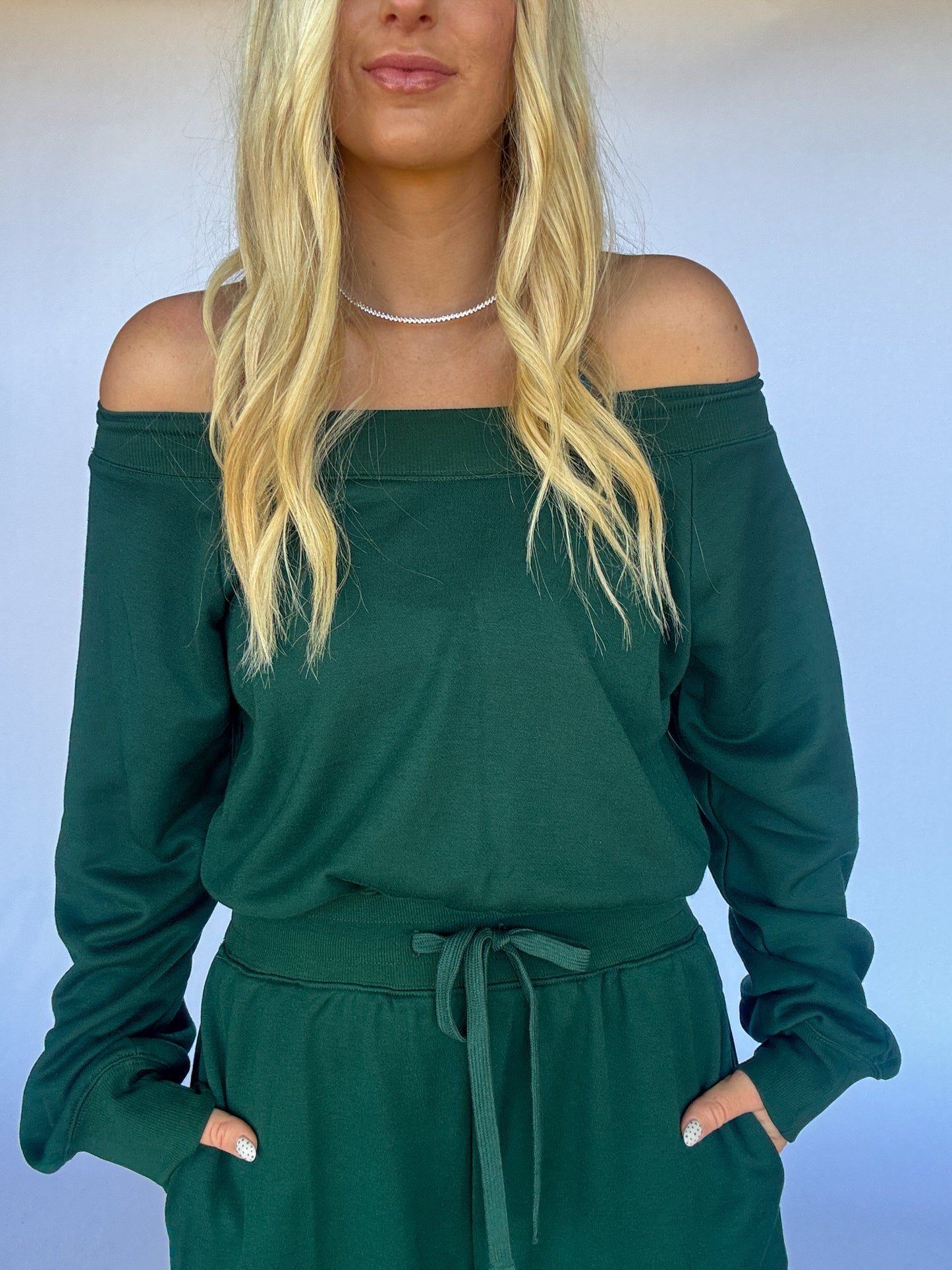 Meg Knit Jumpsuit - Hunter Green