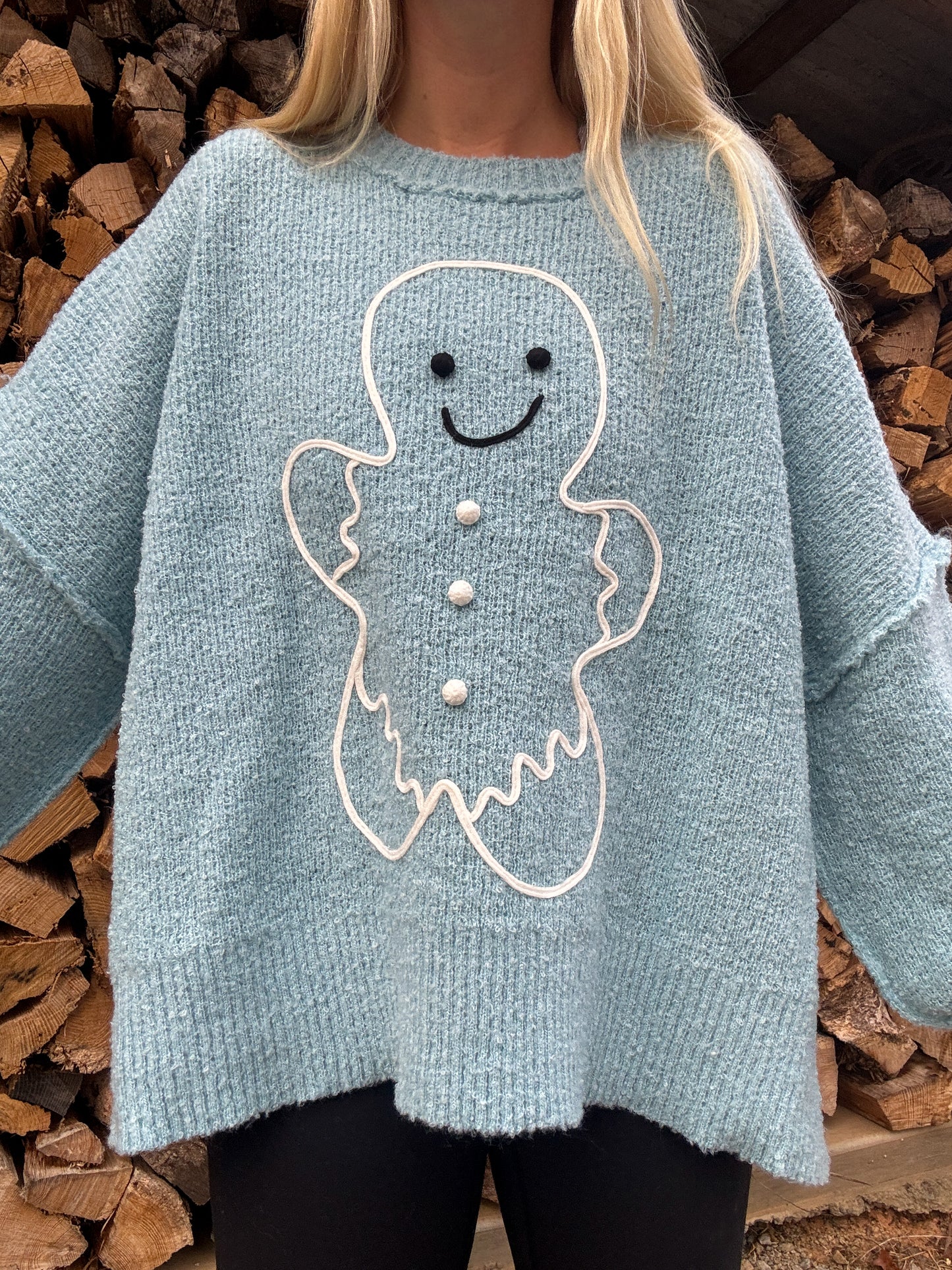 Gingerbread Cookie Oversized Sweater
