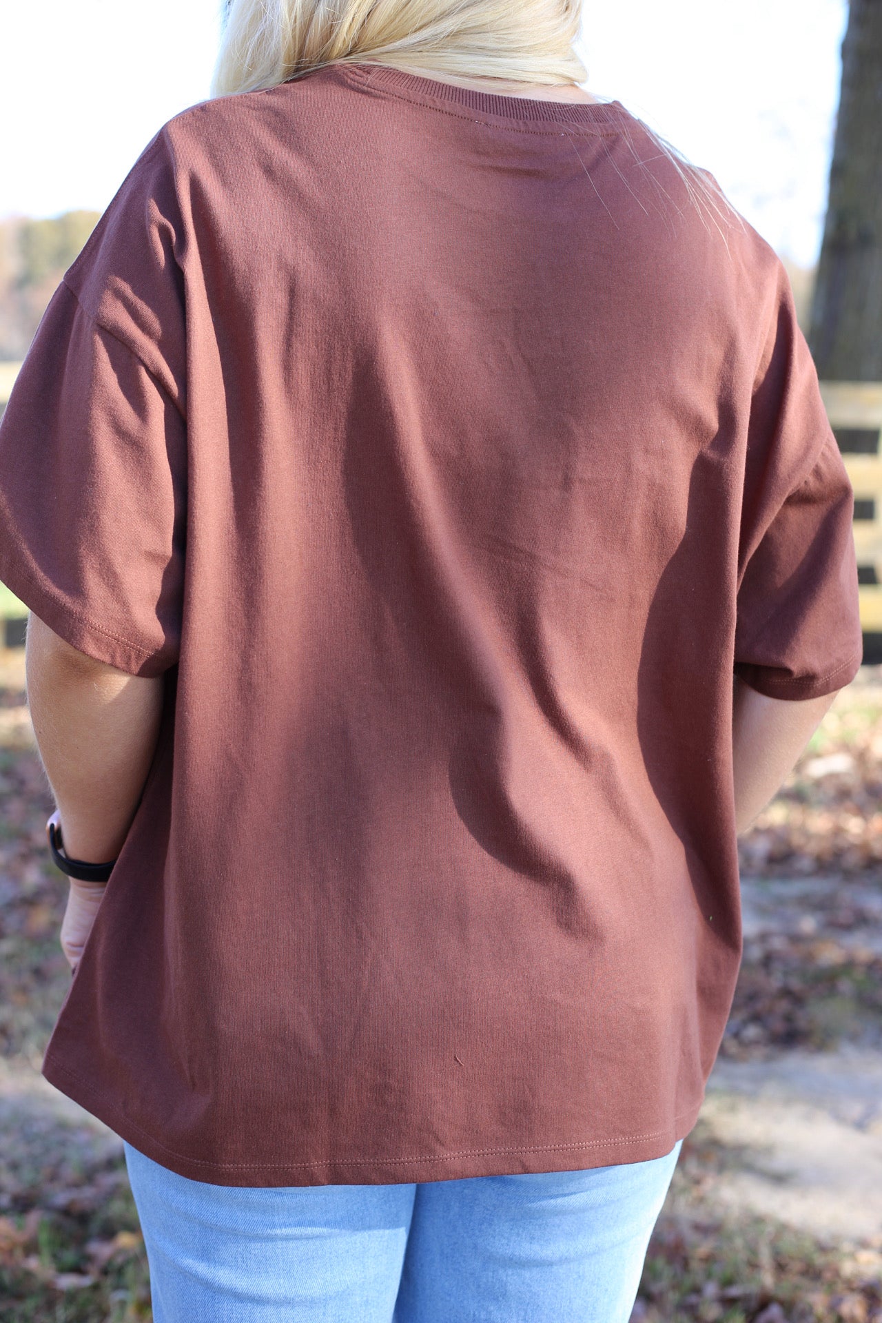 Leigha Basic Tee - Chestnut
