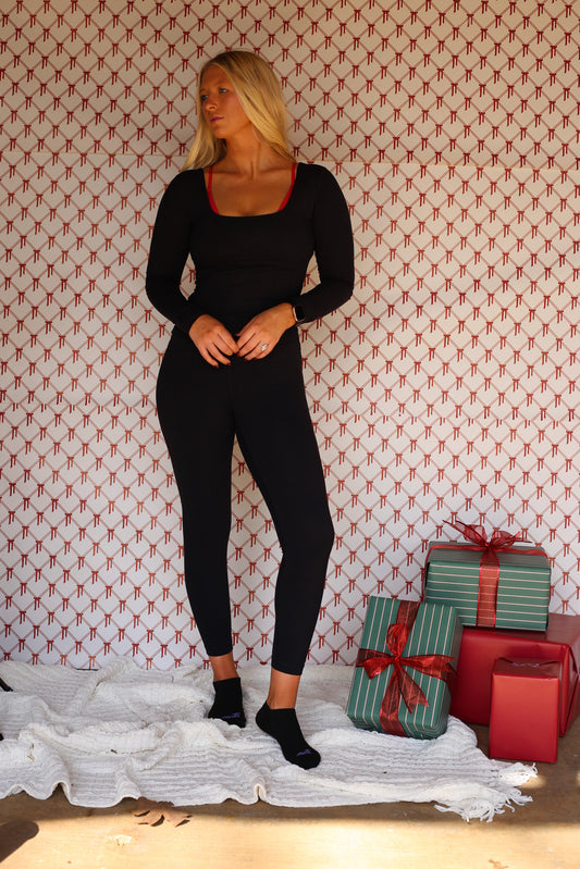 Staple Jersey Square Neck Top - Black