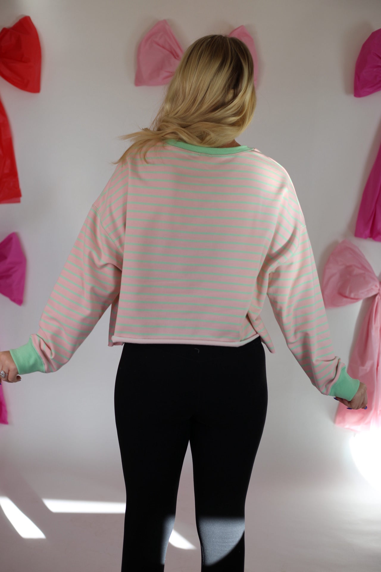 Striped French Terry Pullover