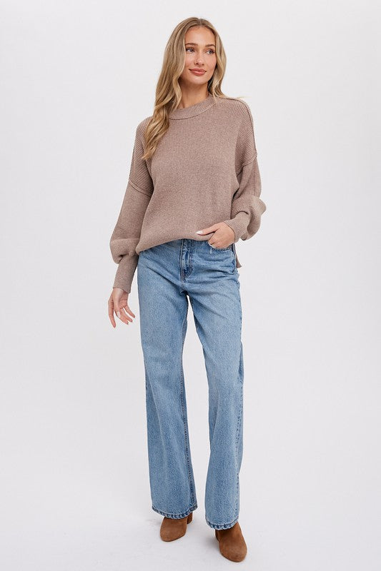 Bradley Ribbed Sweater - Latte