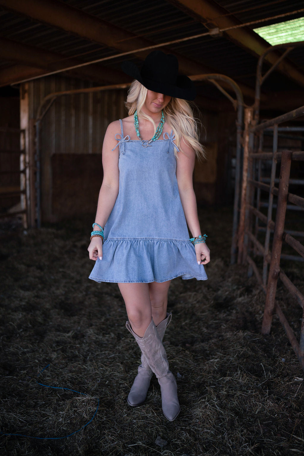 Baby's Blue Dow Denim Dress
