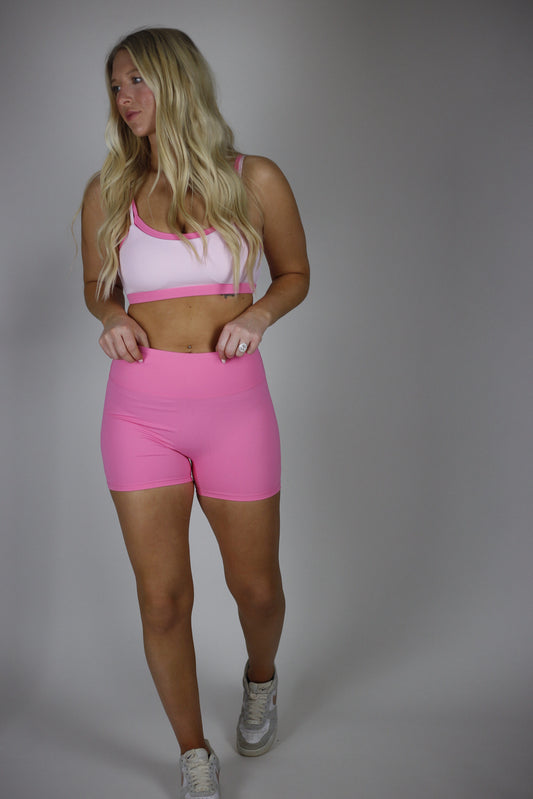 Solid Core Biker Shorts - Hot Pink